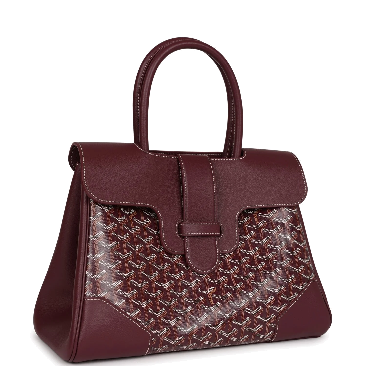 Goyard Saigon Tote Burgundy Goyardine Canvas — фото 3