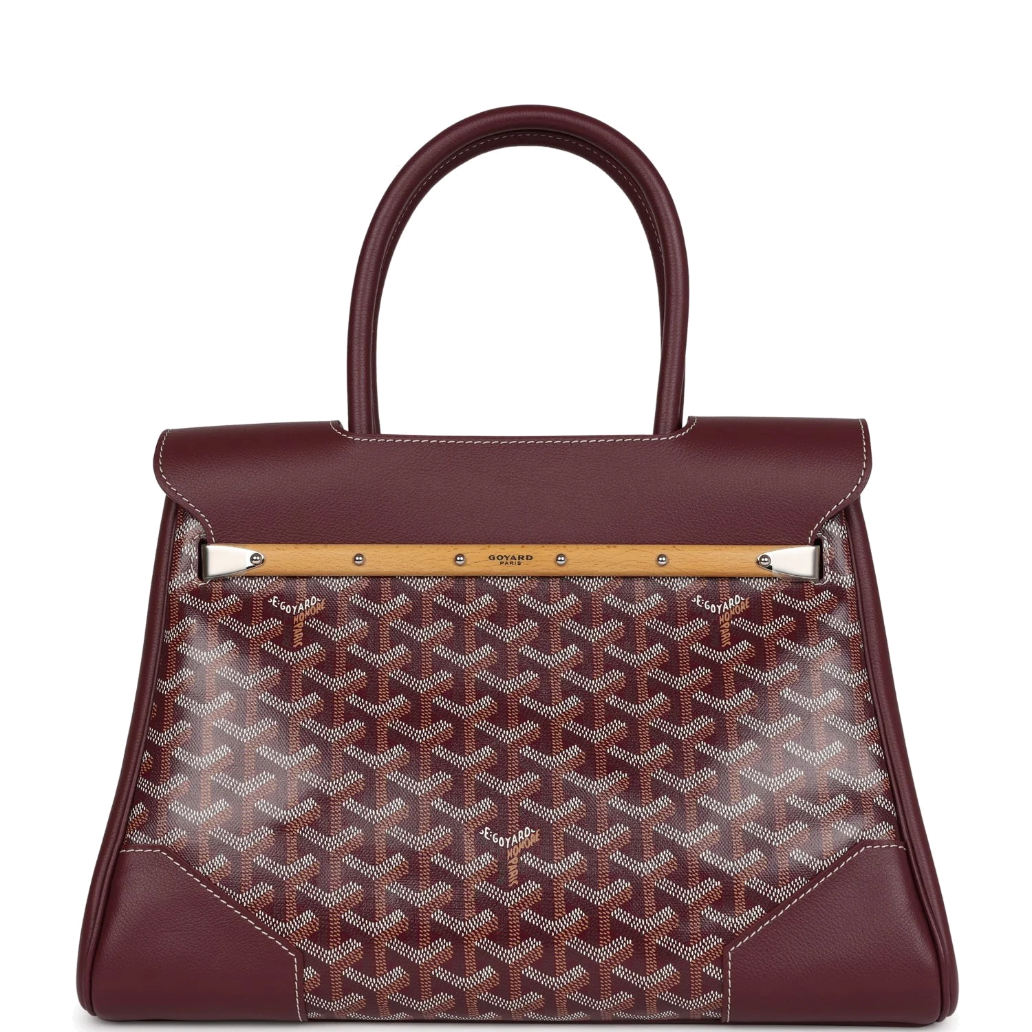 Goyard Saigon Tote Burgundy Goyardine Canvas — фото 5