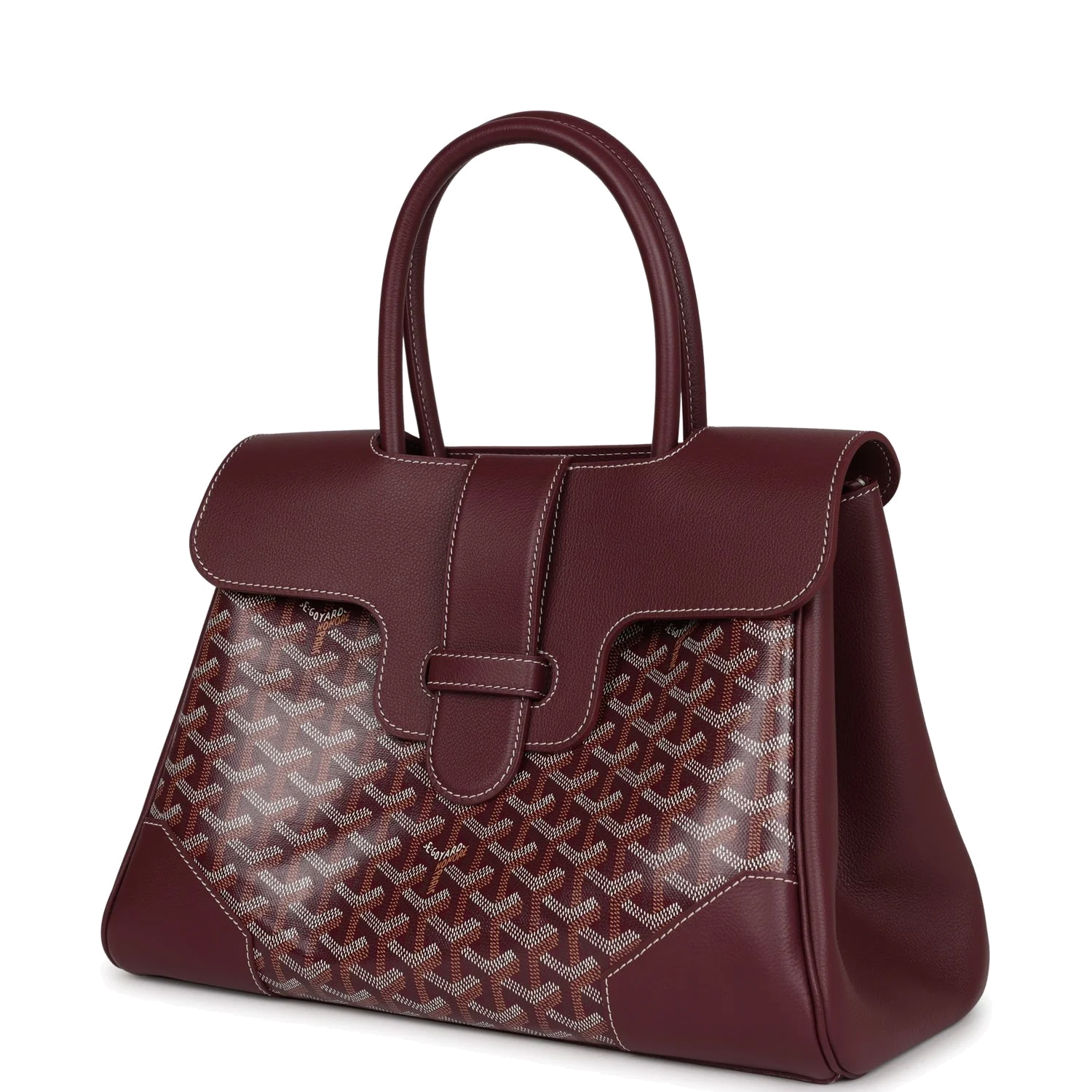Goyard Saigon Tote Burgundy Goyardine Canvas — фото 6