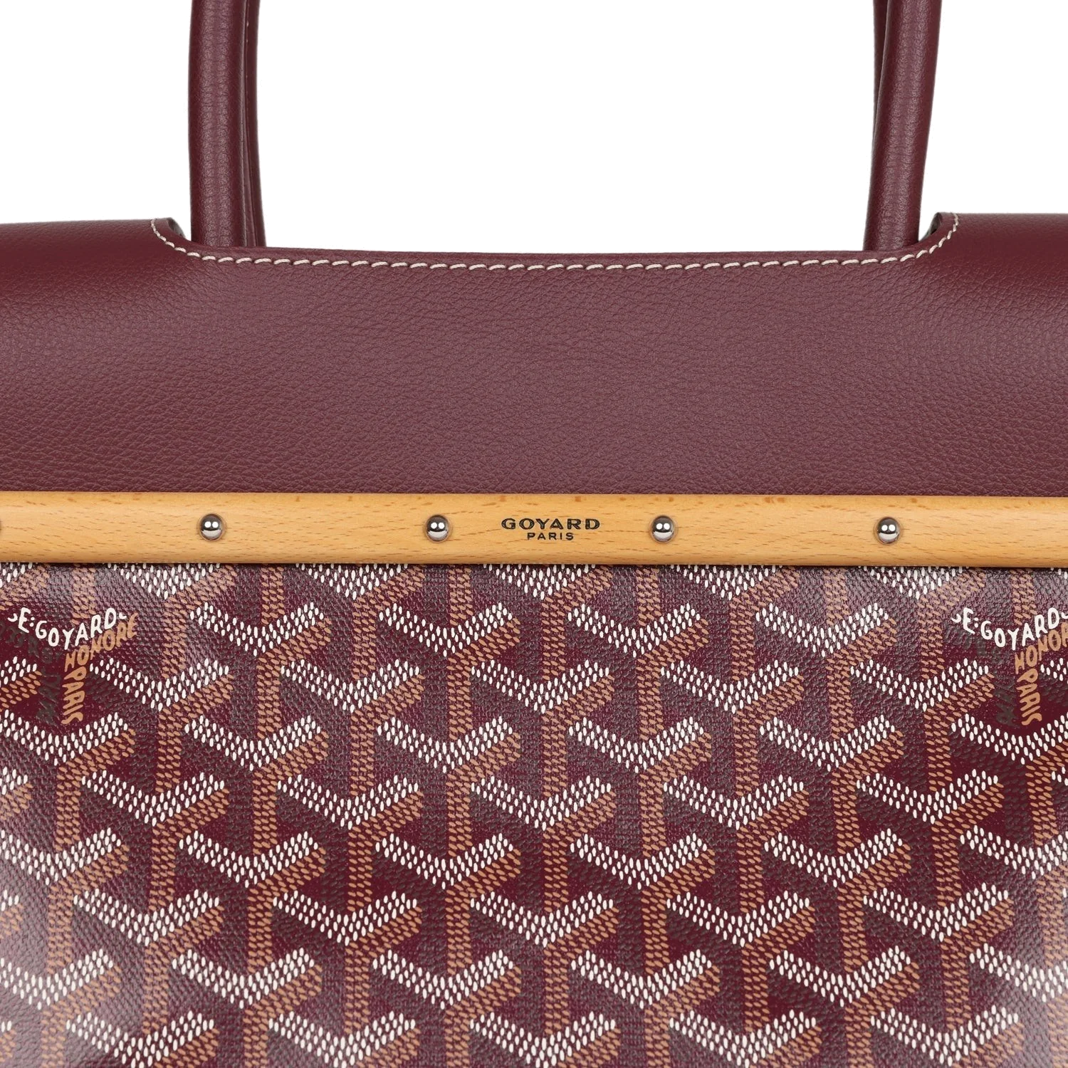 Goyard Saigon Tote Burgundy Goyardine Canvas — фото 7