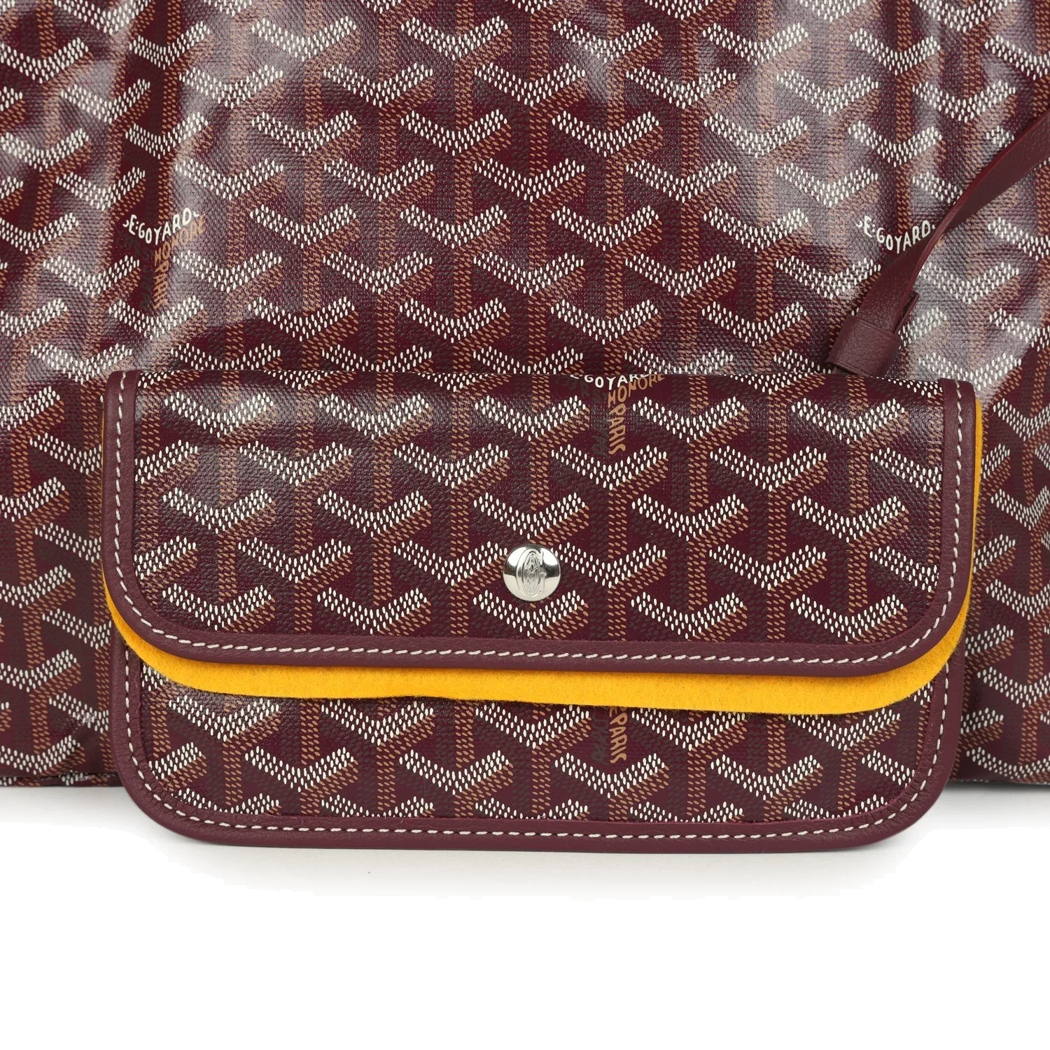 Goyard Goyardine Canvas Burgundy Saint Louis PM Tote — фото 7