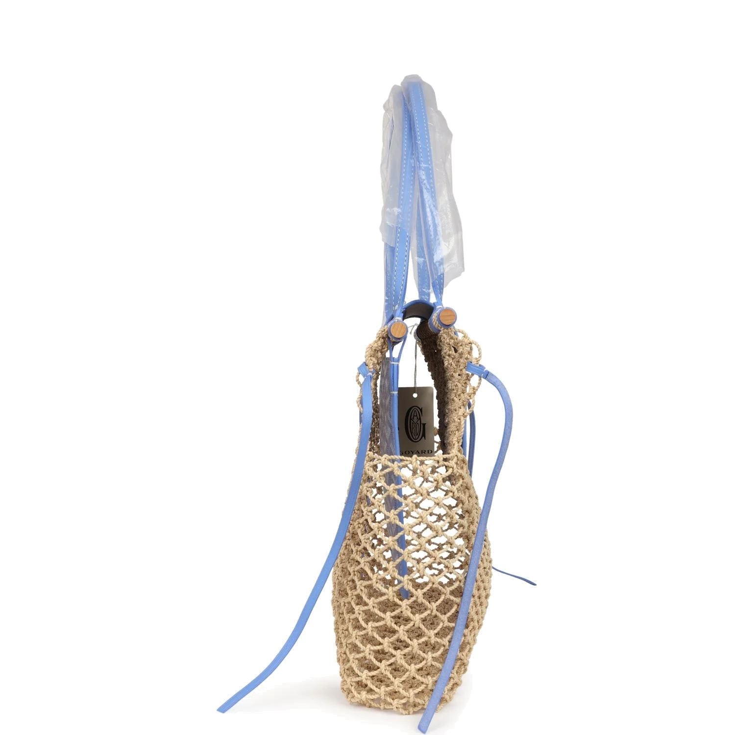 Goyard Goyardine Canvas Iris Aligre Bag Raffia Net — фото 5