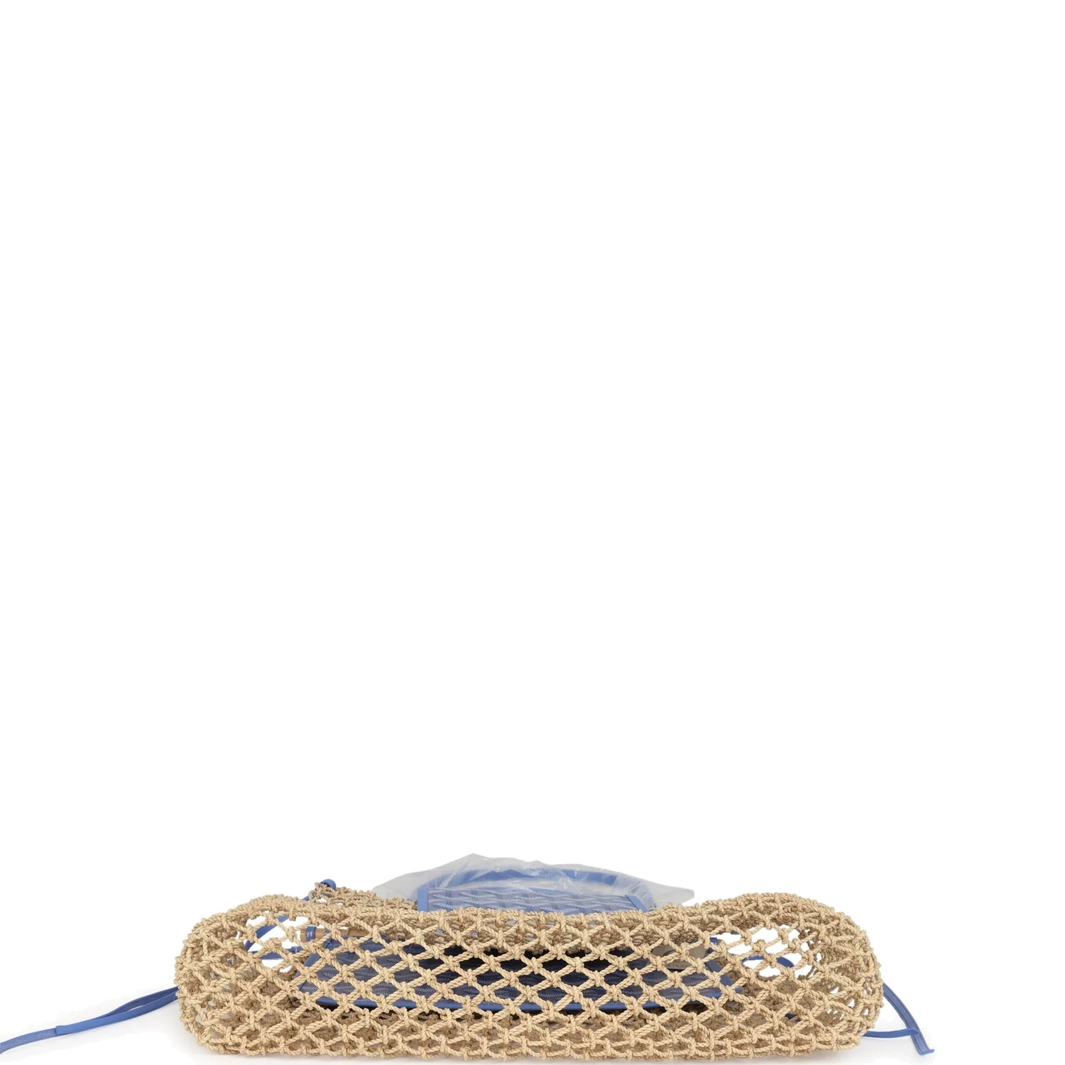 Goyard Goyardine Canvas Iris Aligre Bag Raffia Net — фото 7