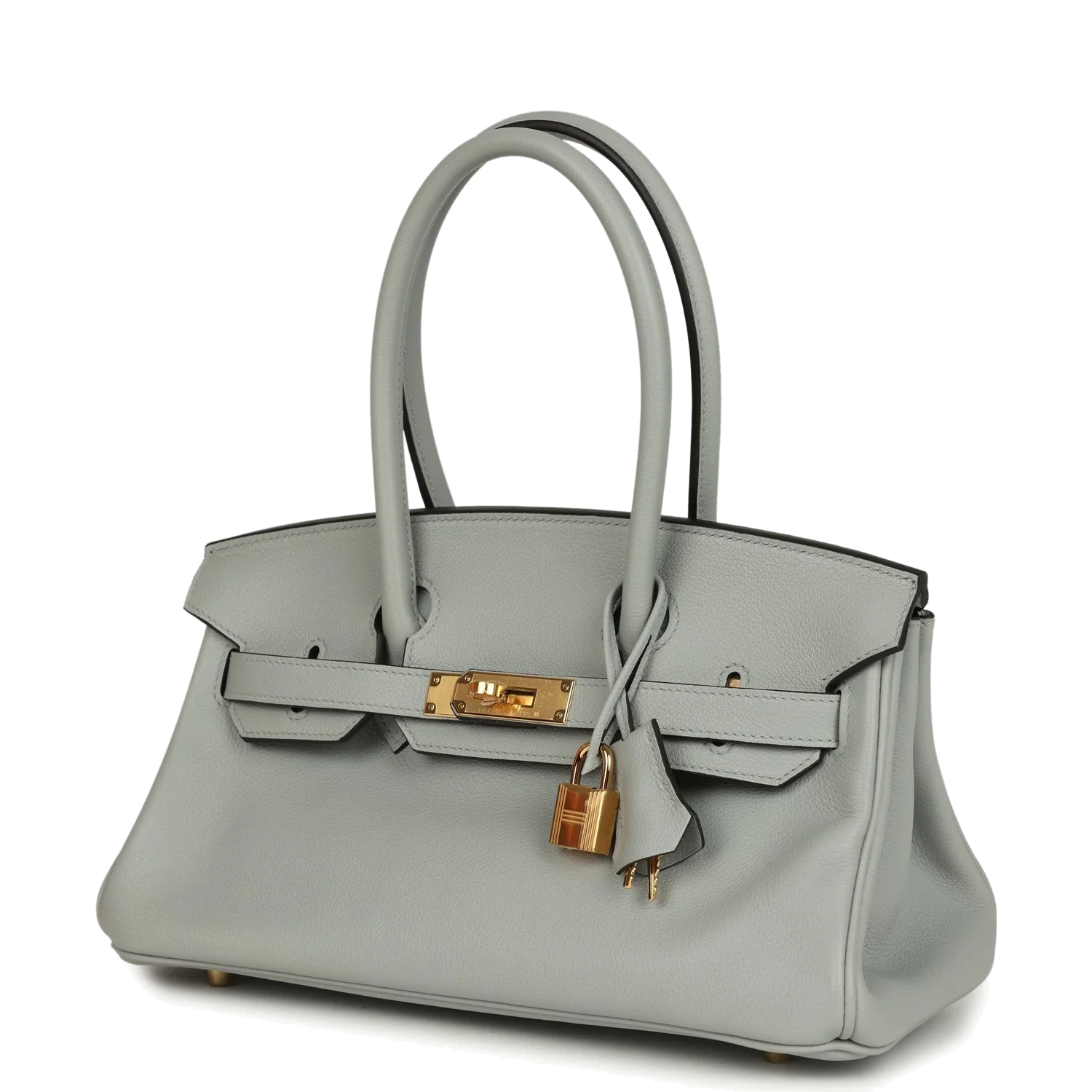 Hermes Shoulder Birkin Light 29 Bleu Glacier Evercolor Gold Hardware — фото 6