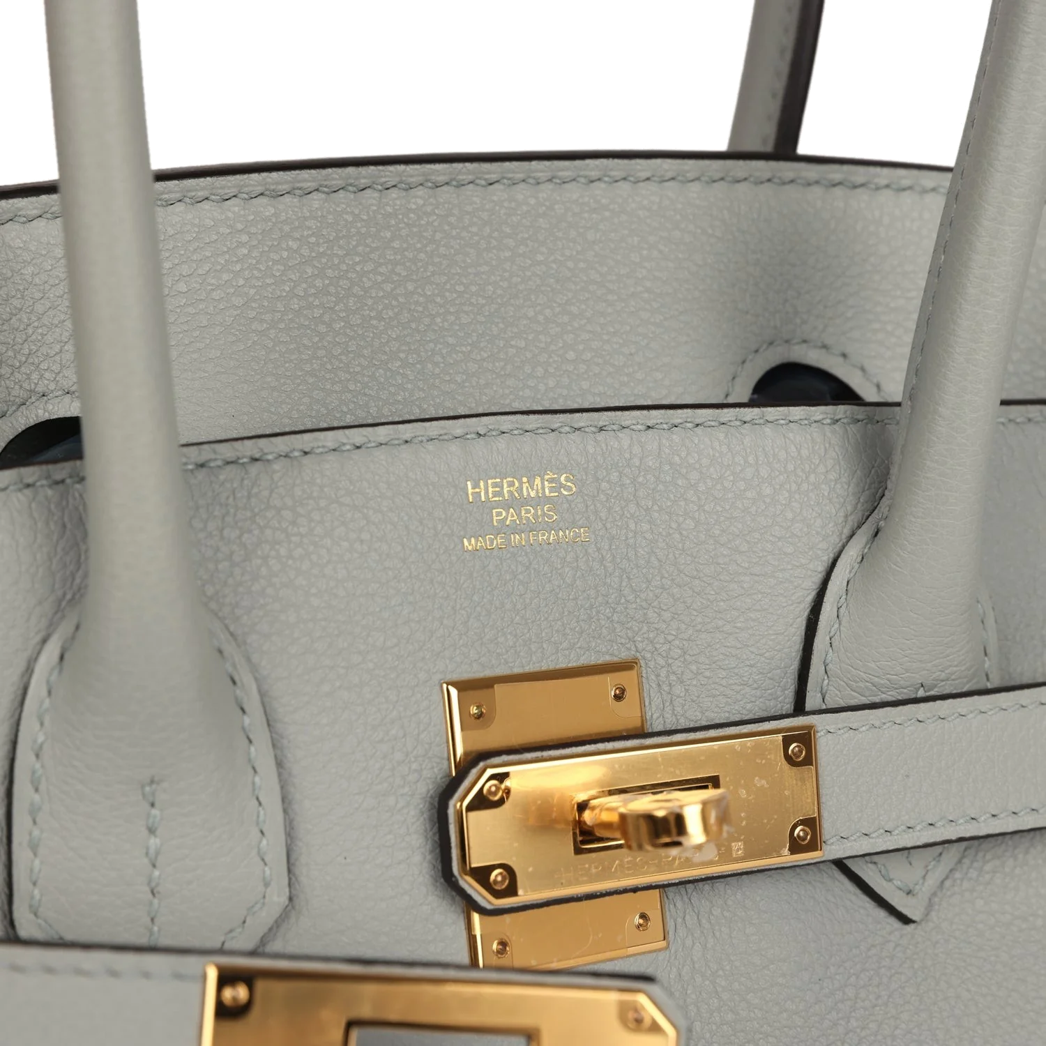 Hermes Shoulder Birkin Light 29 Bleu Glacier Evercolor Gold Hardware — фото 8
