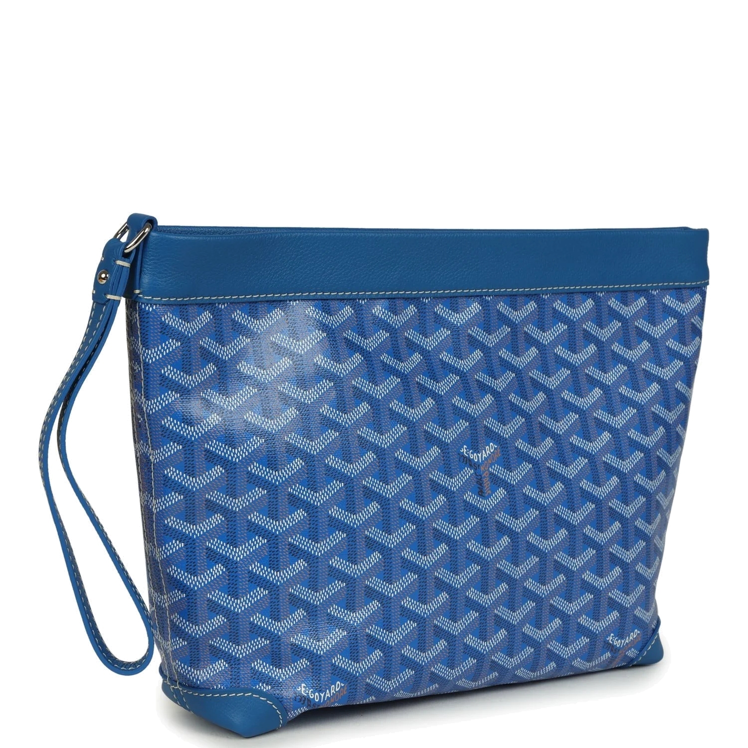 Goyard Goyardine Canvas Sky Blue Conti Pouch — фото 3