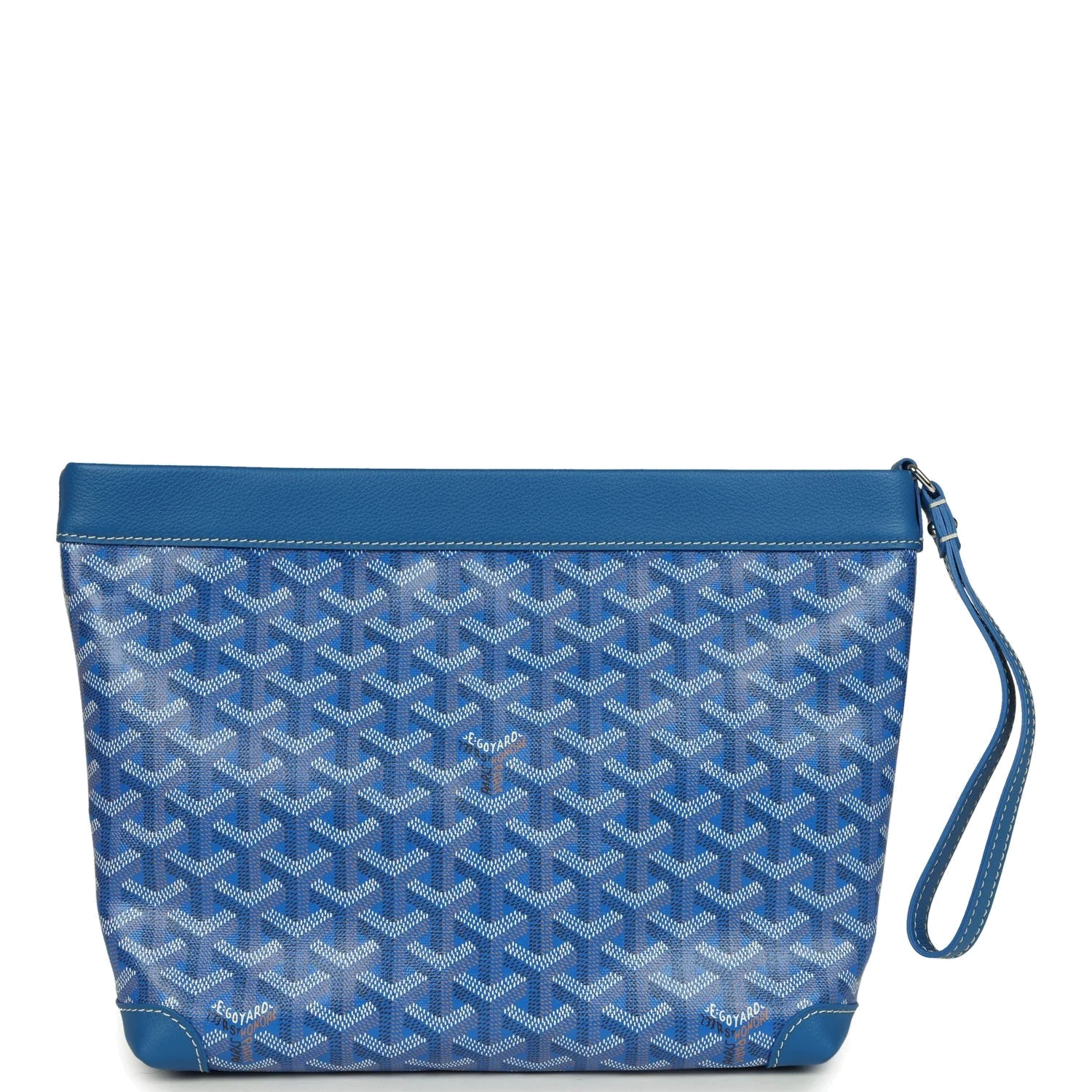 Goyard Goyardine Canvas Sky Blue Conti Pouch — фото 5