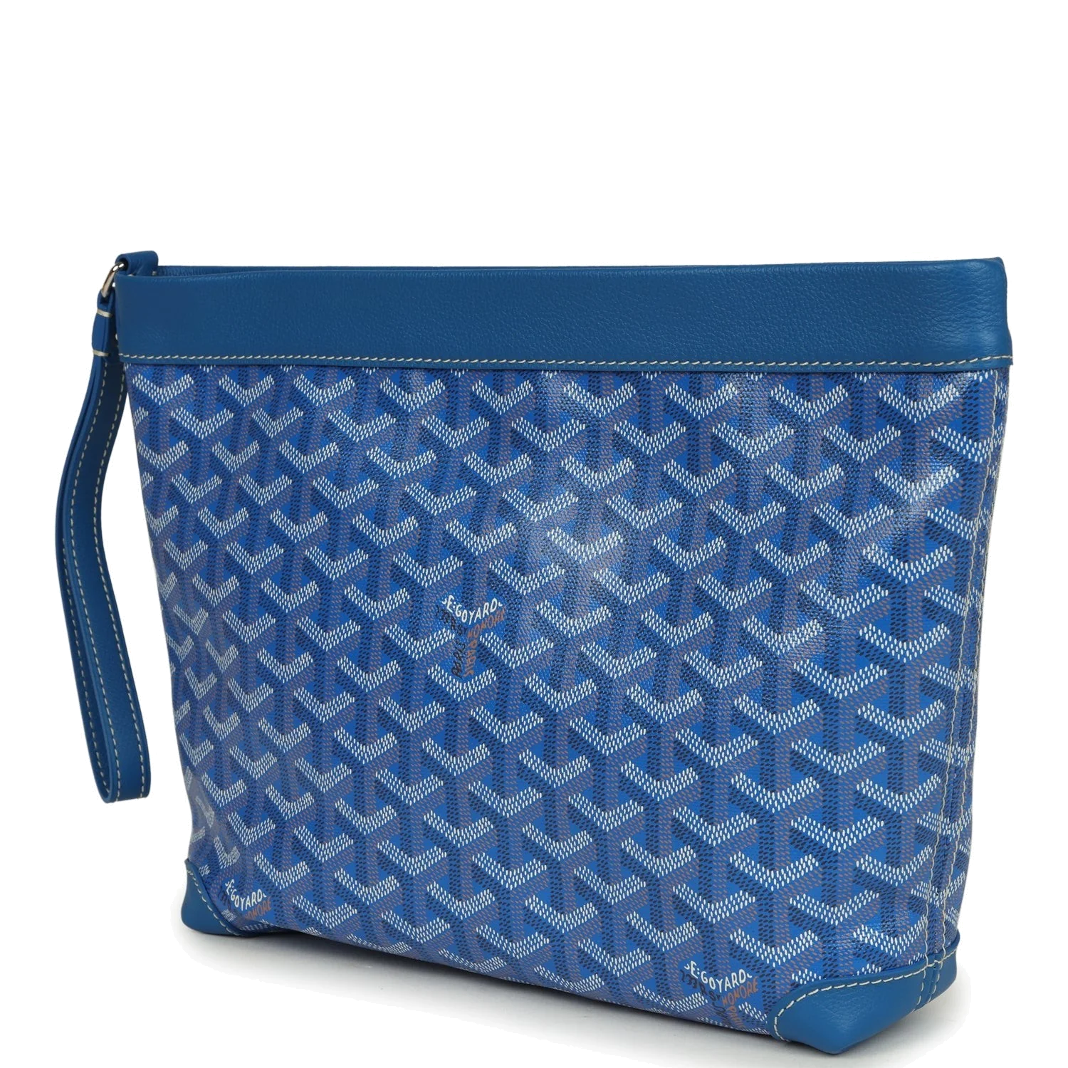 Goyard Goyardine Canvas Sky Blue Conti Pouch — фото 6