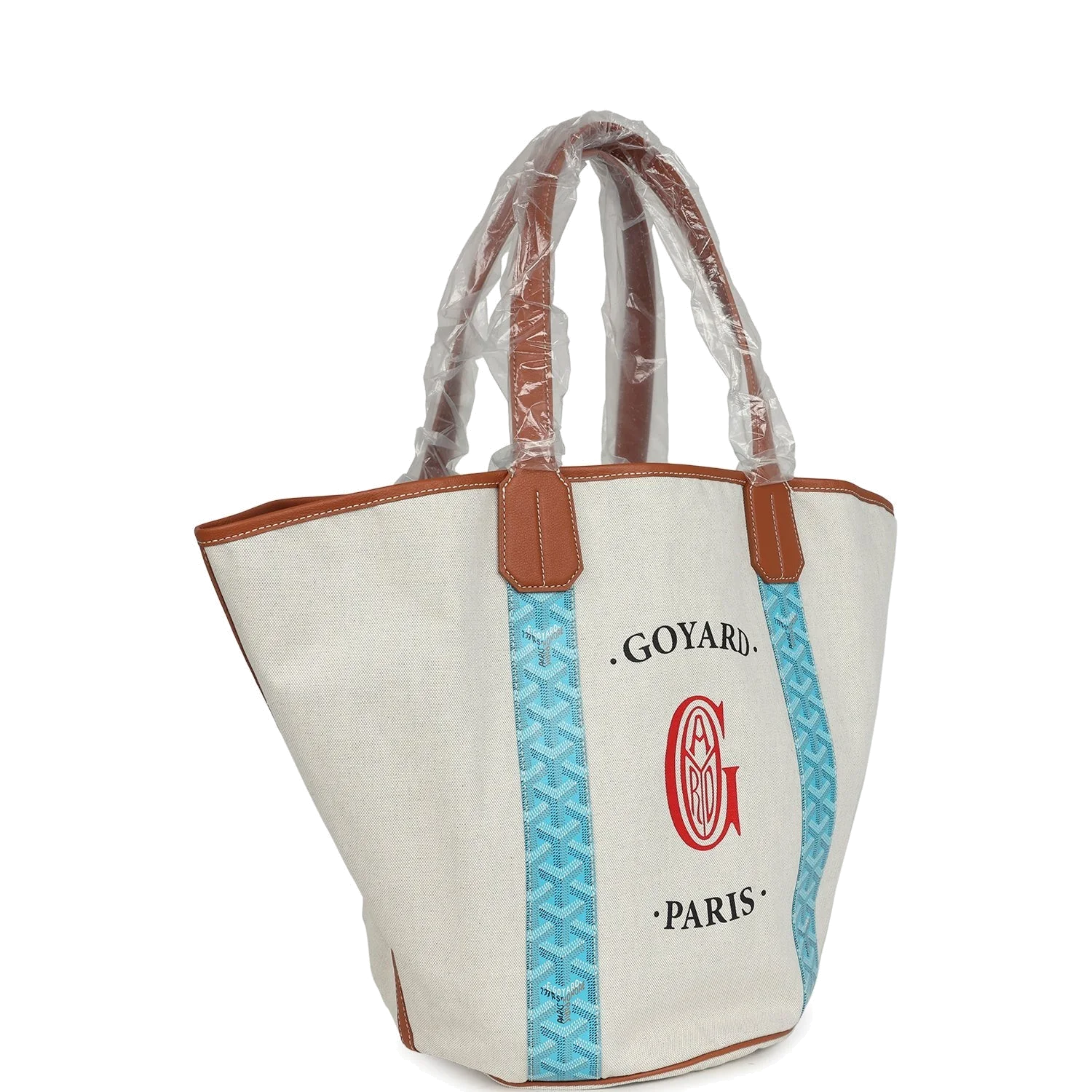 Goyard Goyardine Turquoise Belharra Reversible Beach Tote Bag — фото 3