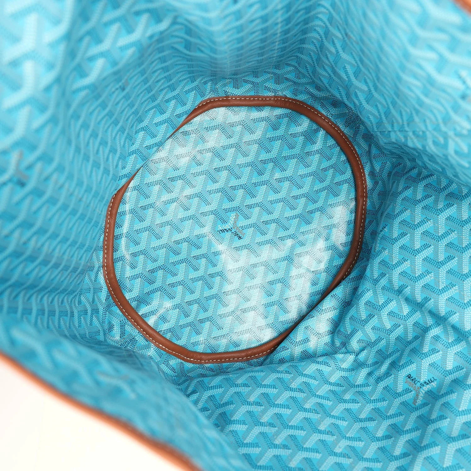 Goyard Goyardine Turquoise Belharra Reversible Beach Tote Bag — фото 8