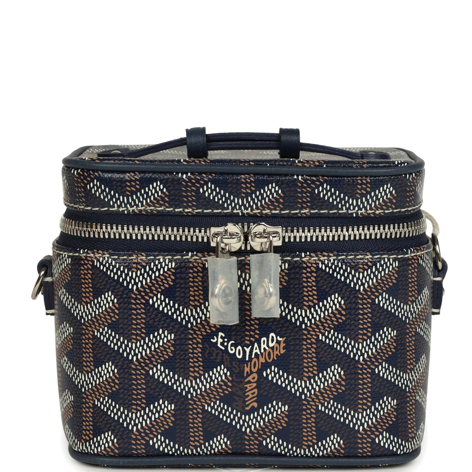 Goyard Goyardine Canvas Navy Blue Nano Muse Vanity Bag — фото 3