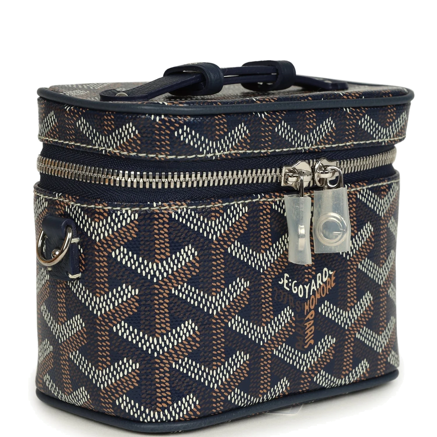 Goyard Goyardine Canvas Navy Blue Nano Muse Vanity Bag — фото 4