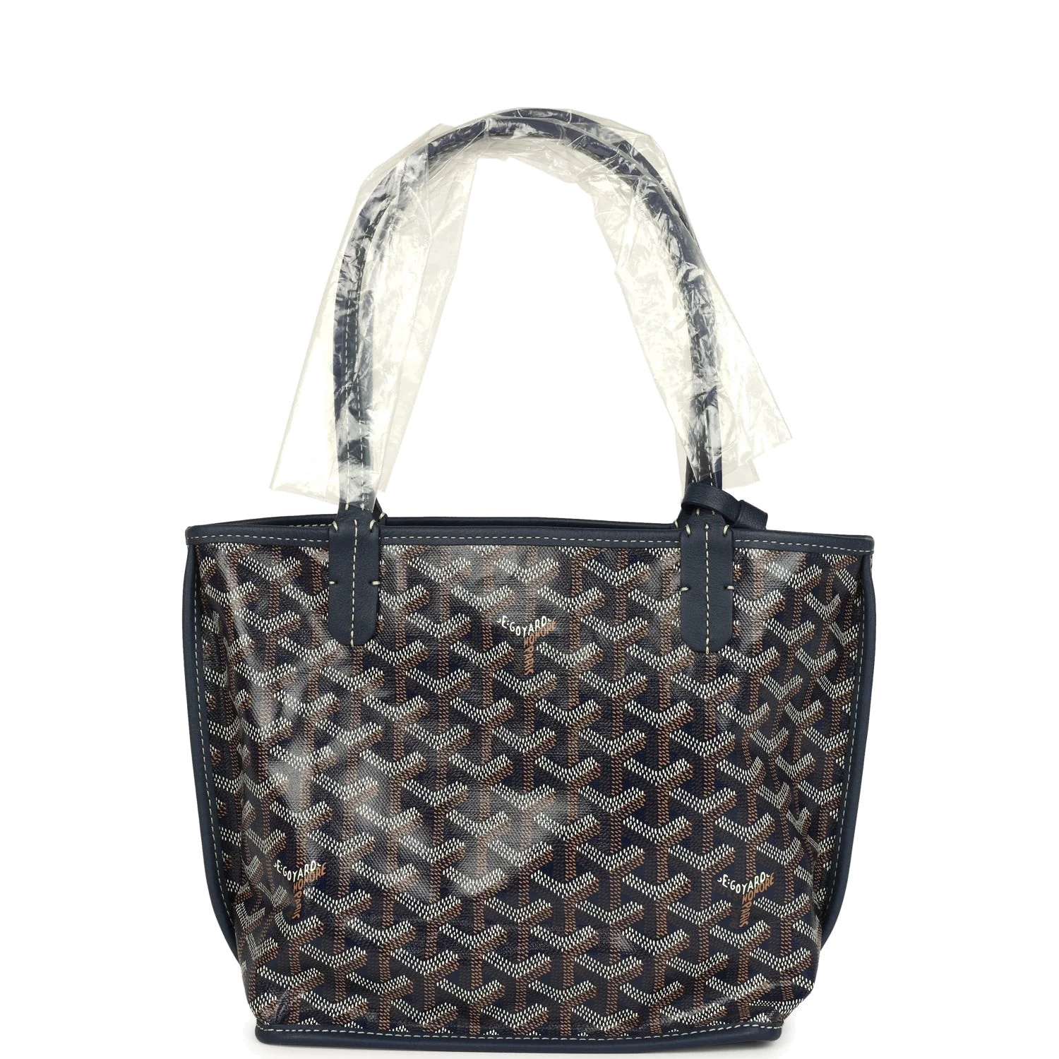 Goyard Goyardine Anjou Navy Blue Mini Bag — фото 5