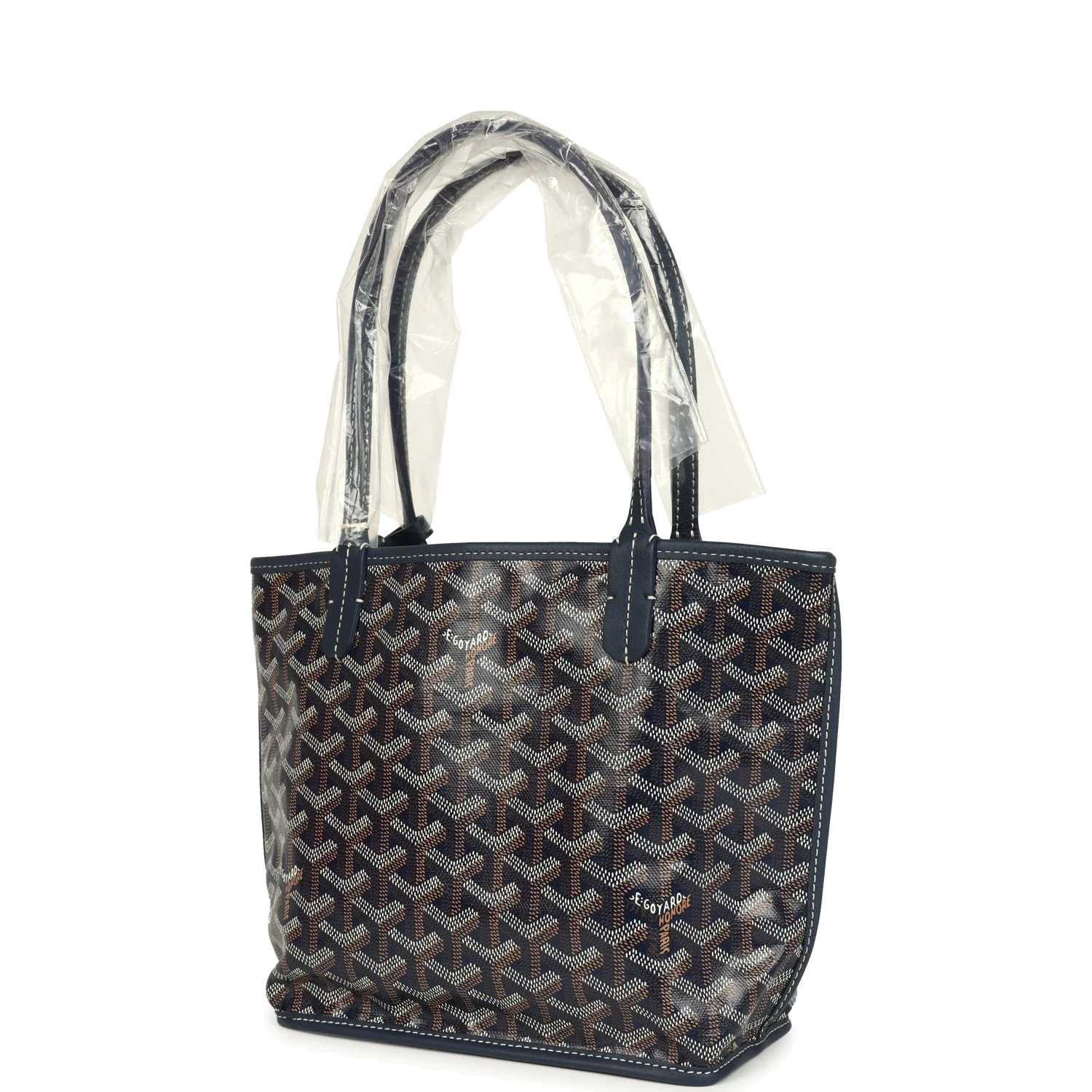 Goyard Goyardine Anjou Navy Blue Mini Bag — фото 6