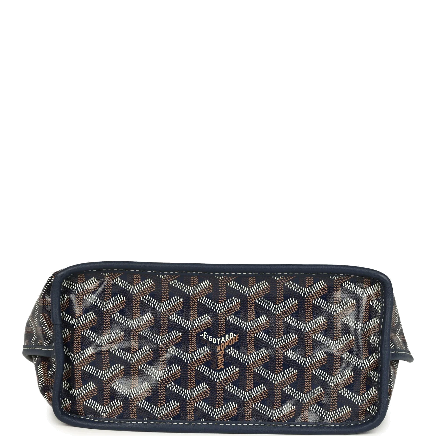 Goyard Goyardine Anjou Navy Blue Mini Bag — фото 8