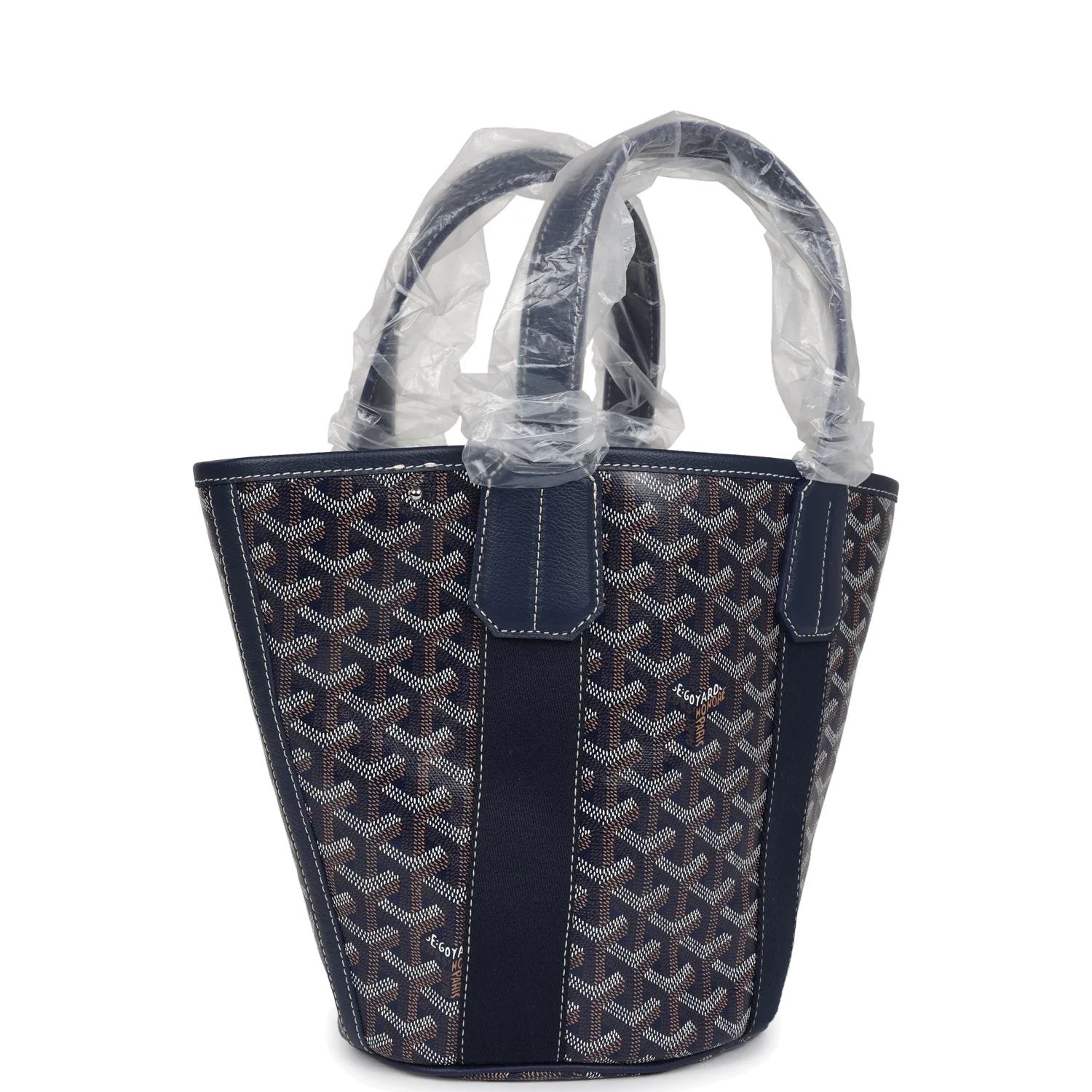 Goyard Goyardine Belharra PM Navy Blue Tote — фото 3