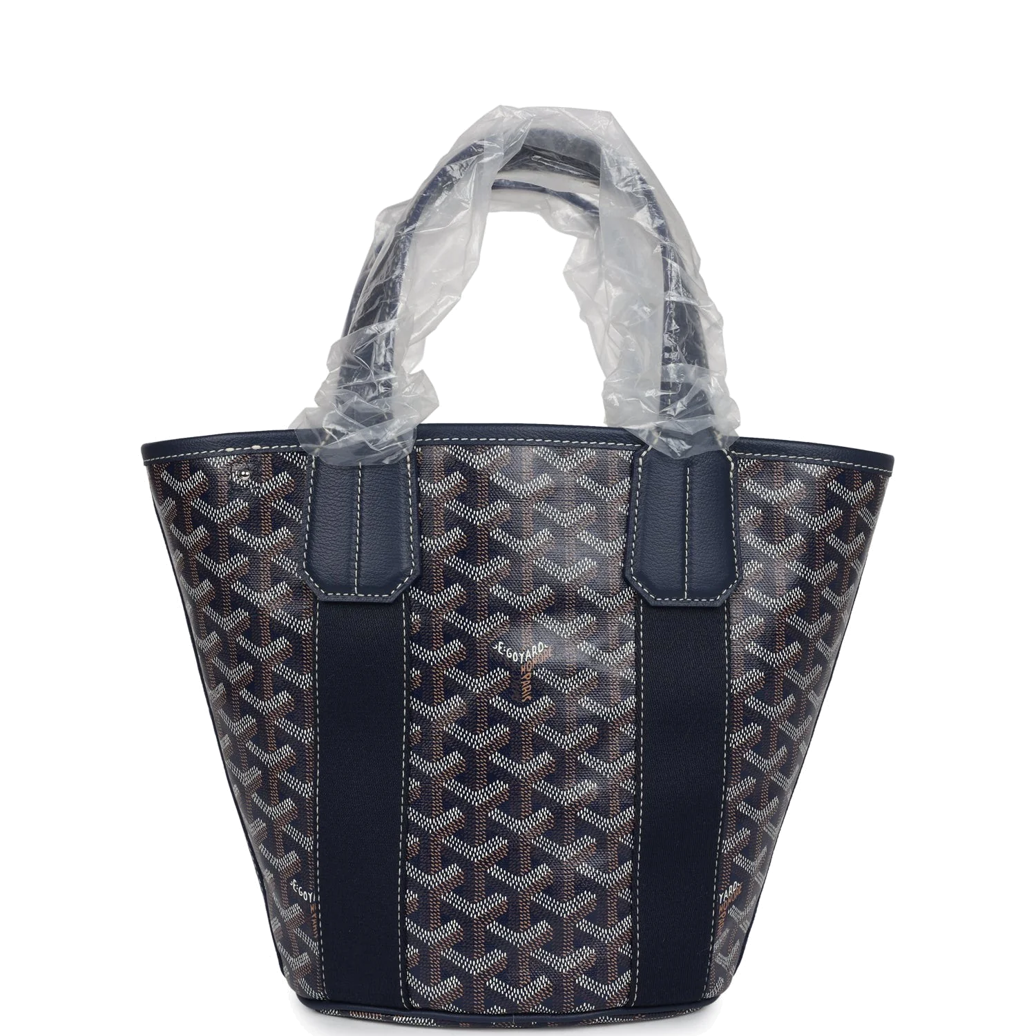 Goyard Goyardine Belharra PM Navy Blue Tote — фото 5