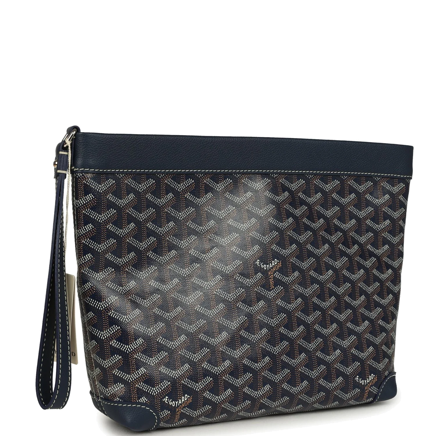 Goyard Goyardine Canvas Navy Blue Conti Pouch — фото 3
