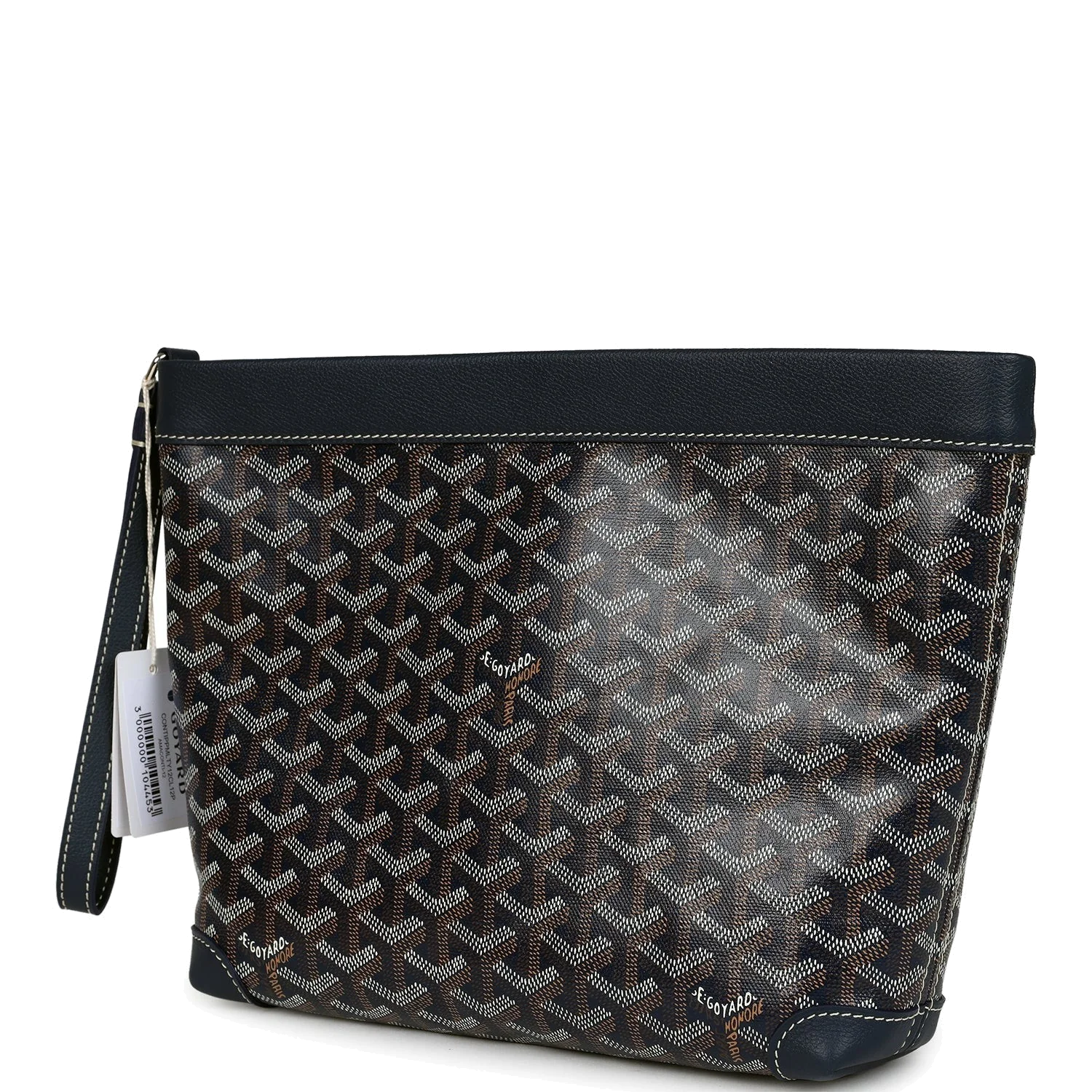 Goyard Goyardine Canvas Navy Blue Conti Pouch — фото 6