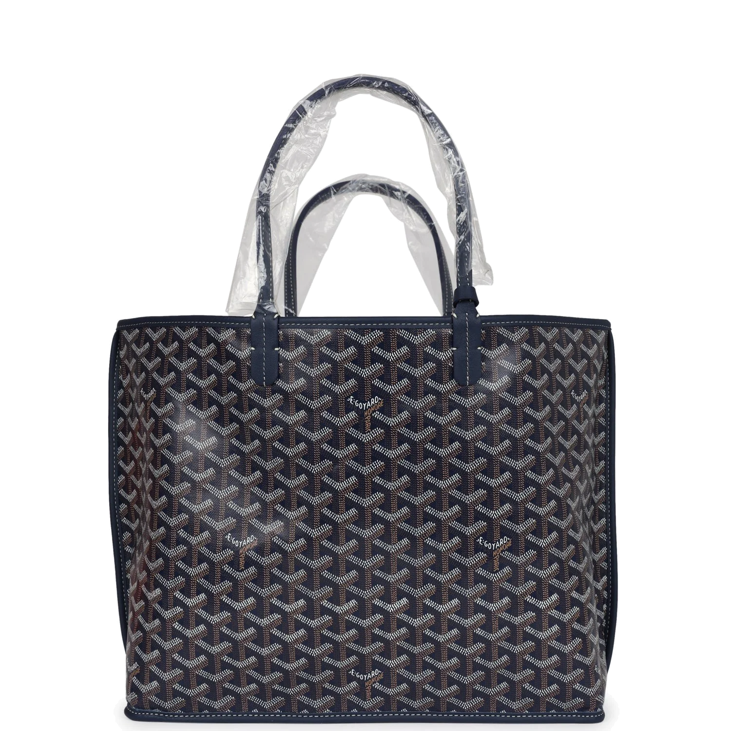Goyard Goyardine Navy Blue Anjou PM Embroidered — фото 5