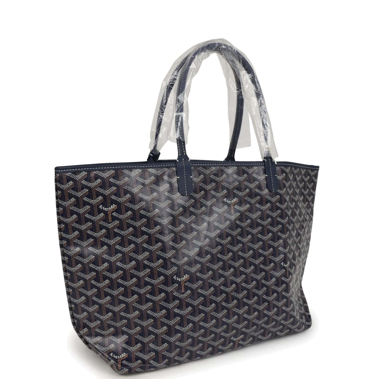 Goyard Goyardine Navy Saint Louis PM Tote Bag — фото 3