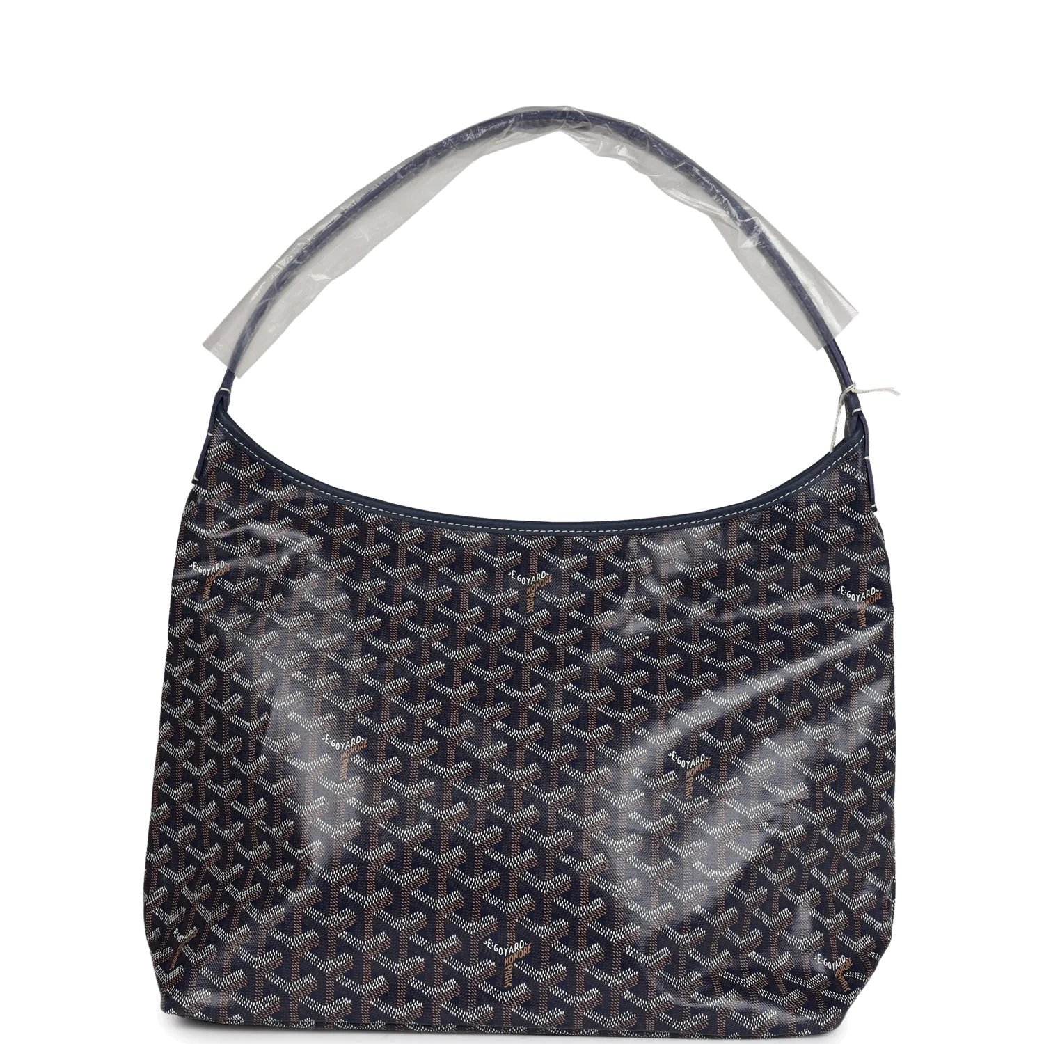 Goyard Goyardine Navy Blue Boheme PM Hobo Bag