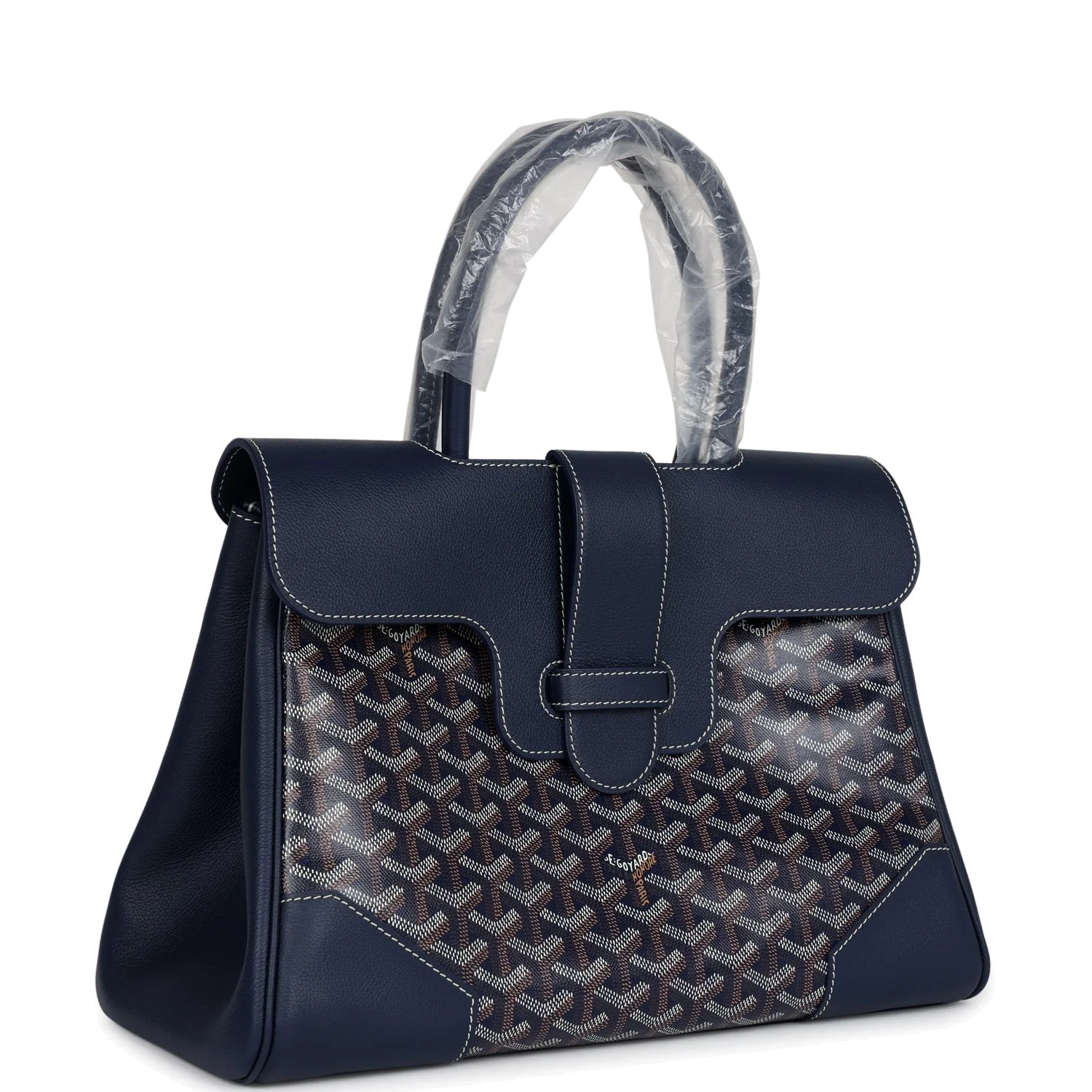 Goyard Saigon Tote Navy Blue Goyardine Canvas — фото 3