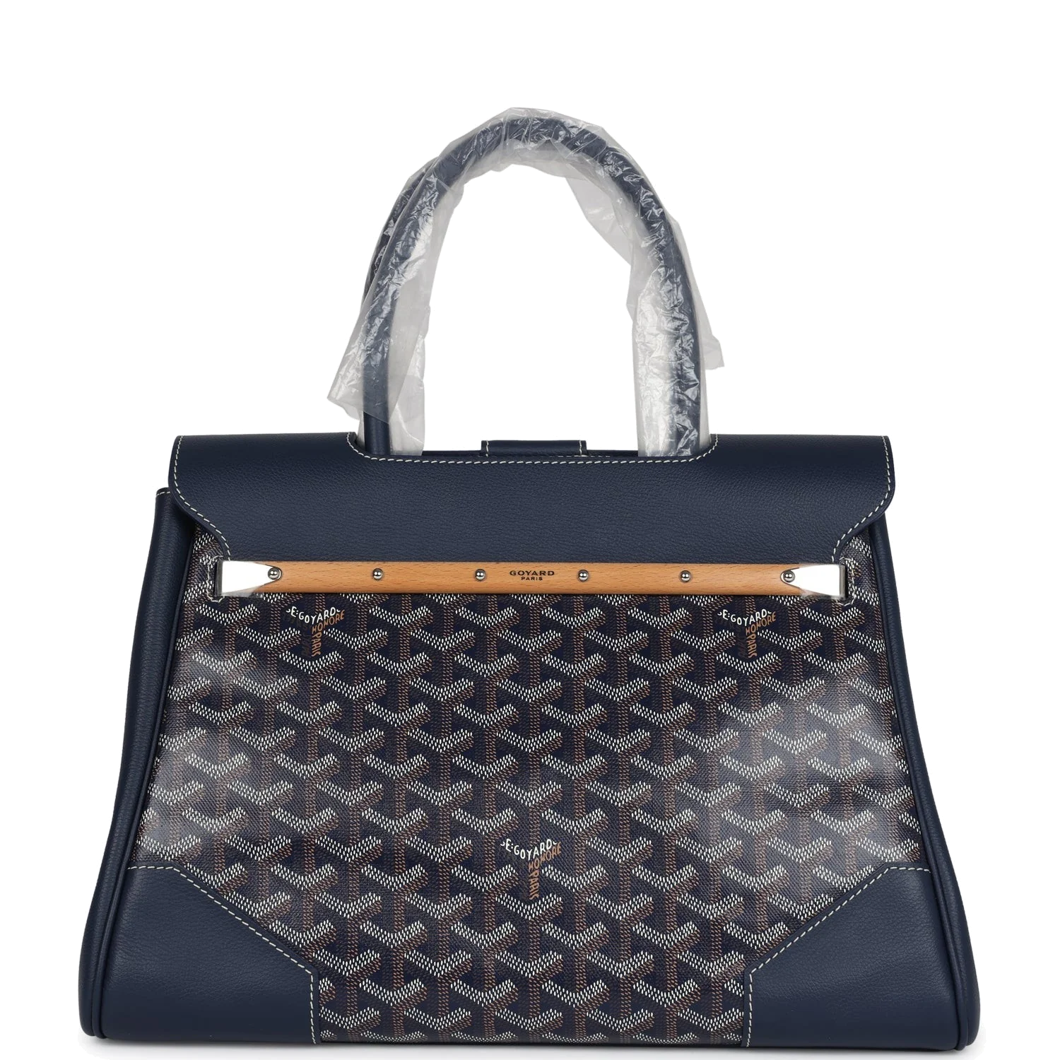 Goyard Saigon Tote Navy Blue Goyardine Canvas — фото 5