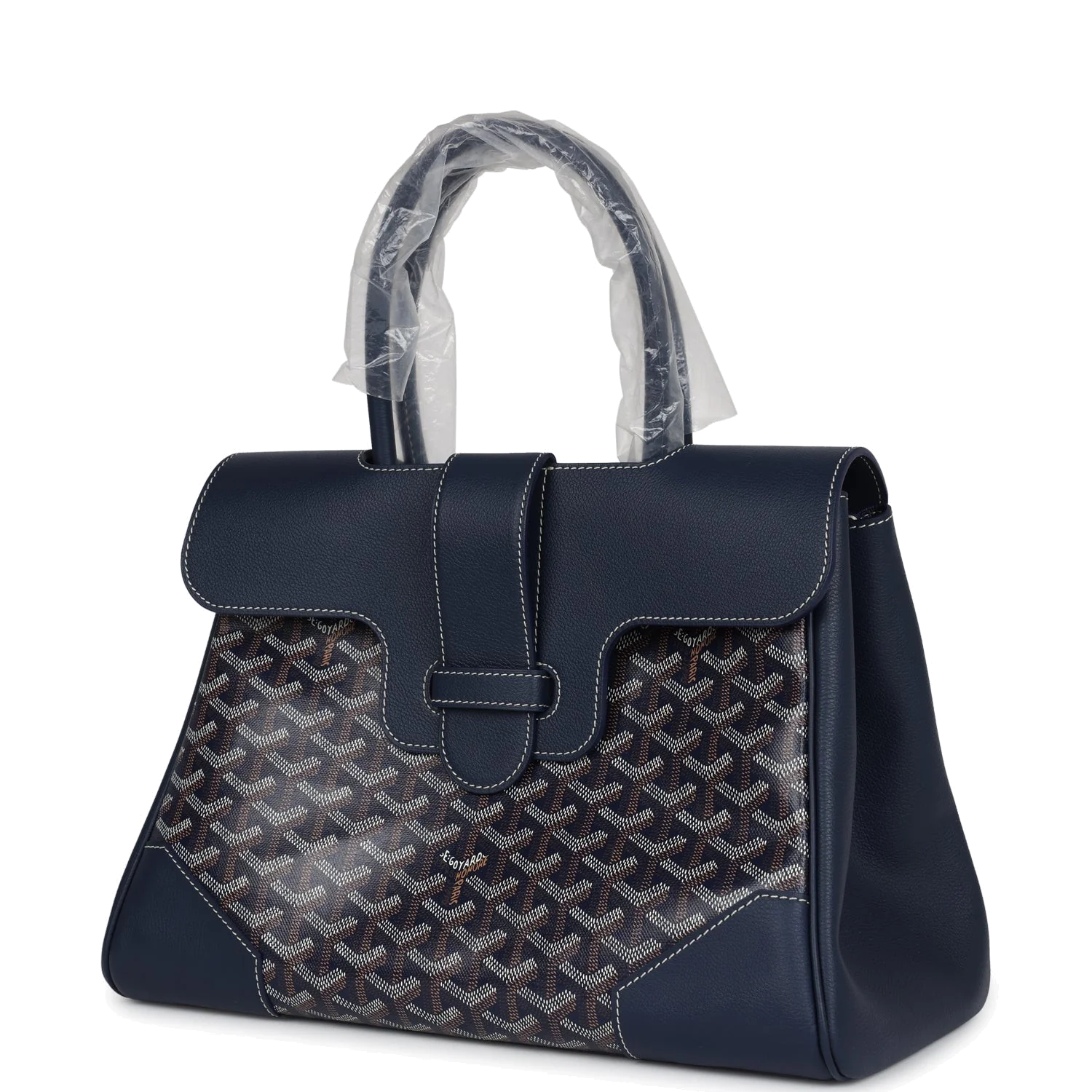 Goyard Saigon Tote Navy Blue Goyardine Canvas — фото 6
