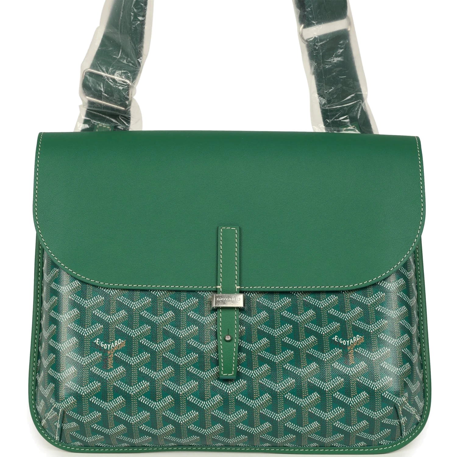 Goyard Coursier Messenger Bag Green Goyardine Canvas & Chevroches Calfskin — фото 2