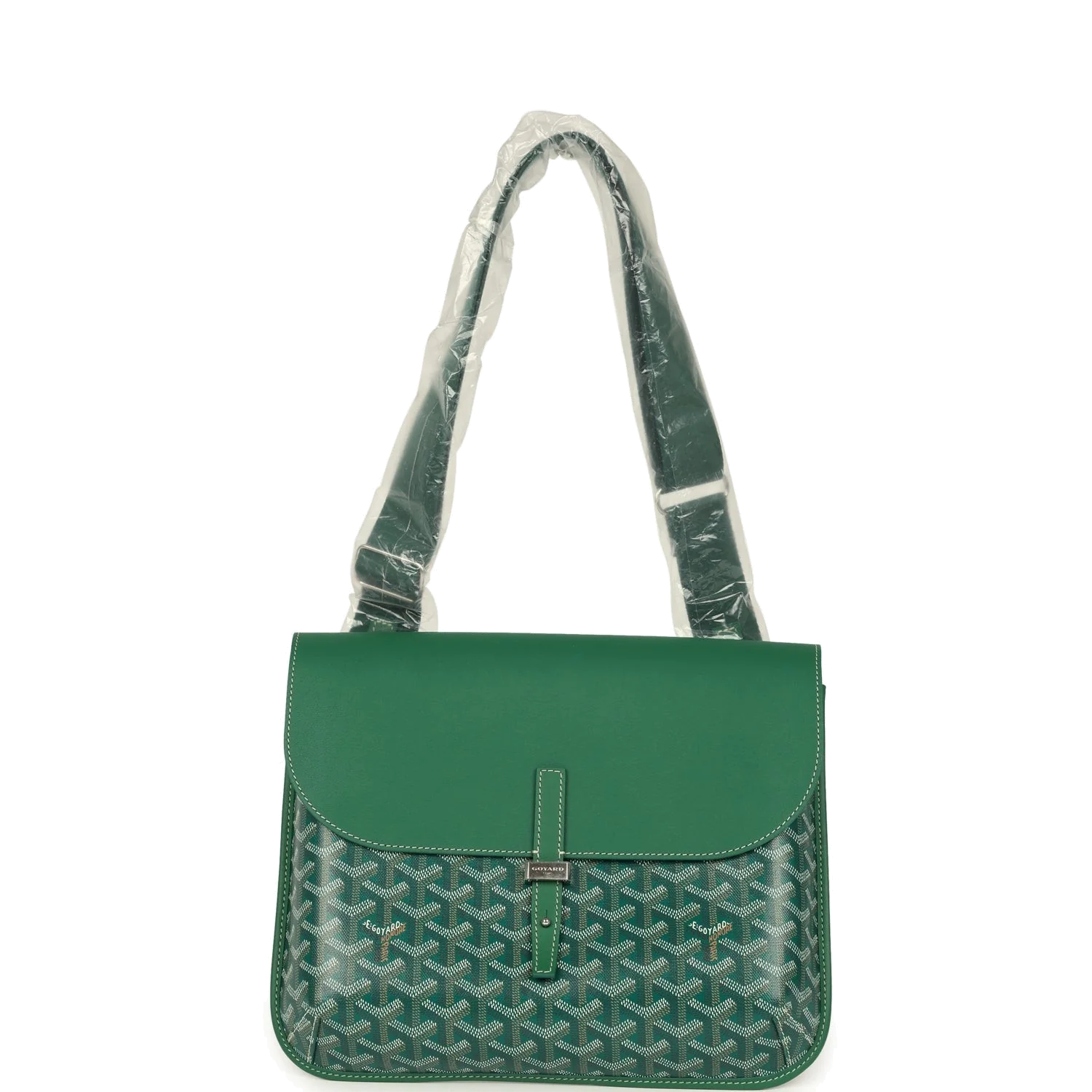 Goyard Coursier Messenger Bag Green Goyardine Canvas & Chevroches Calfskin — фото 8