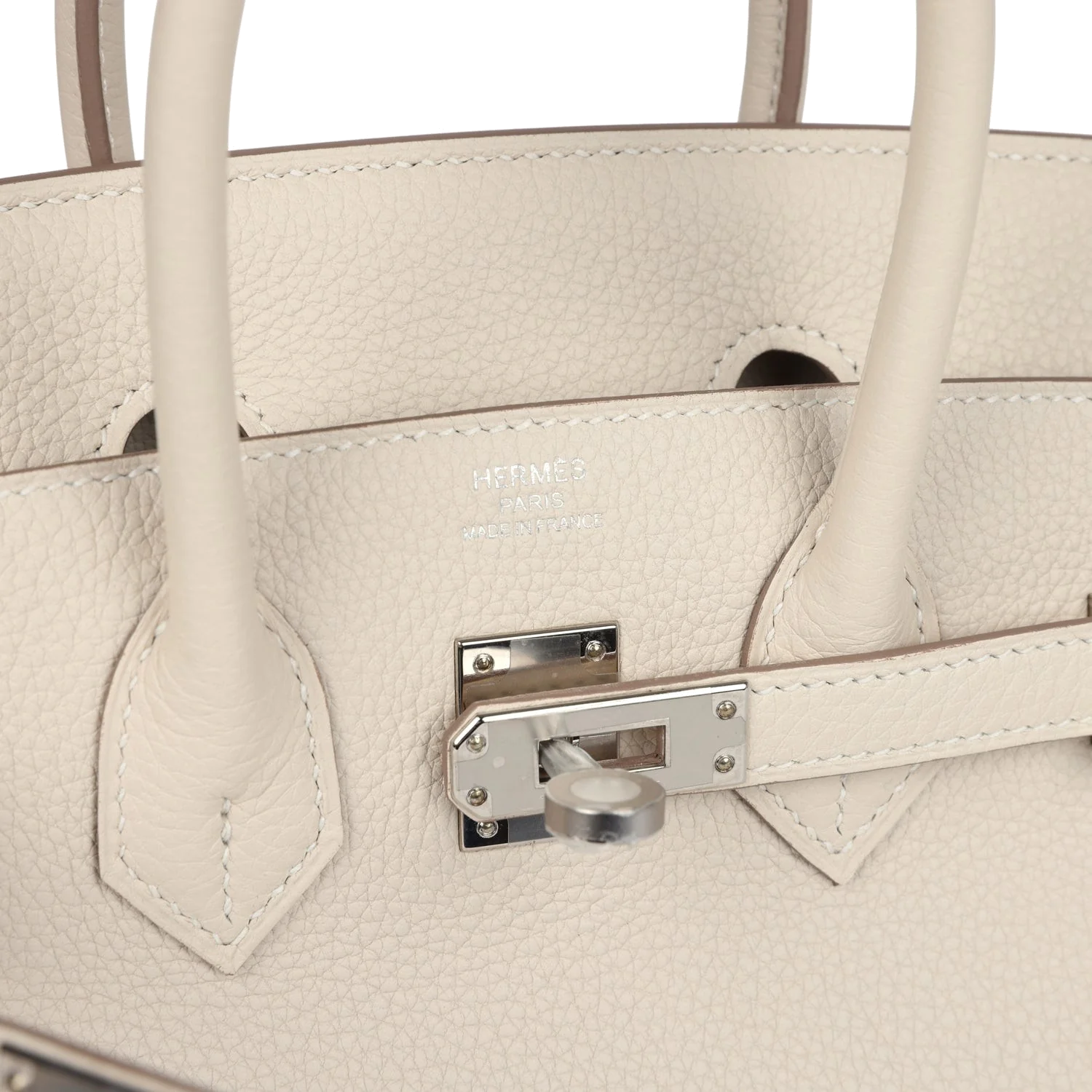 Hermes Birkin 25 Craie Togo Palladium Hardware Крэ Togo — фото 8