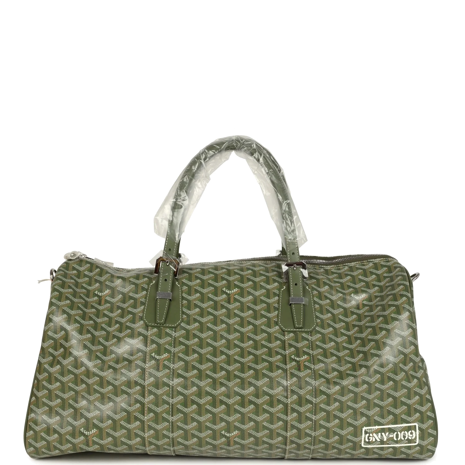 Goyard Boston 50 Bag Khaki Goyardine Canvas & Cervon Calfskin — фото 2