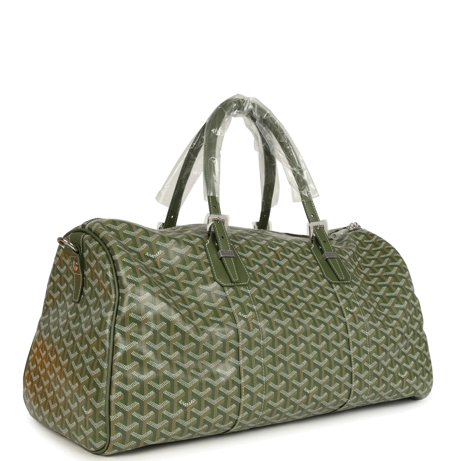 Goyard Boston 50 Bag Khaki Goyardine Canvas & Cervon Calfskin — фото 3