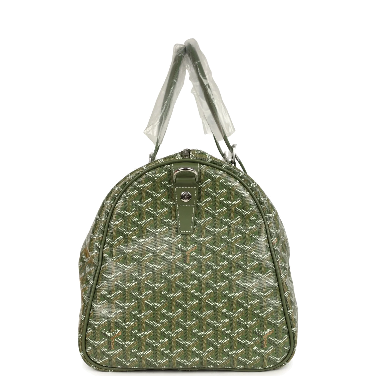 Goyard Boston 50 Bag Khaki Goyardine Canvas & Cervon Calfskin — фото 4