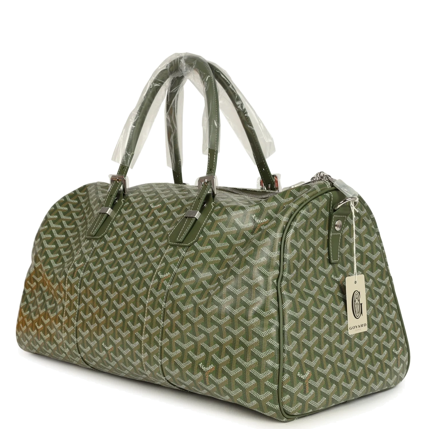 Goyard Boston 50 Bag Khaki Goyardine Canvas & Cervon Calfskin — фото 6