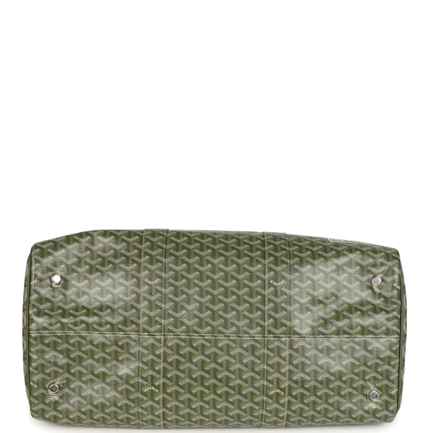 Goyard Boston 50 Bag Khaki Goyardine Canvas & Cervon Calfskin — фото 7