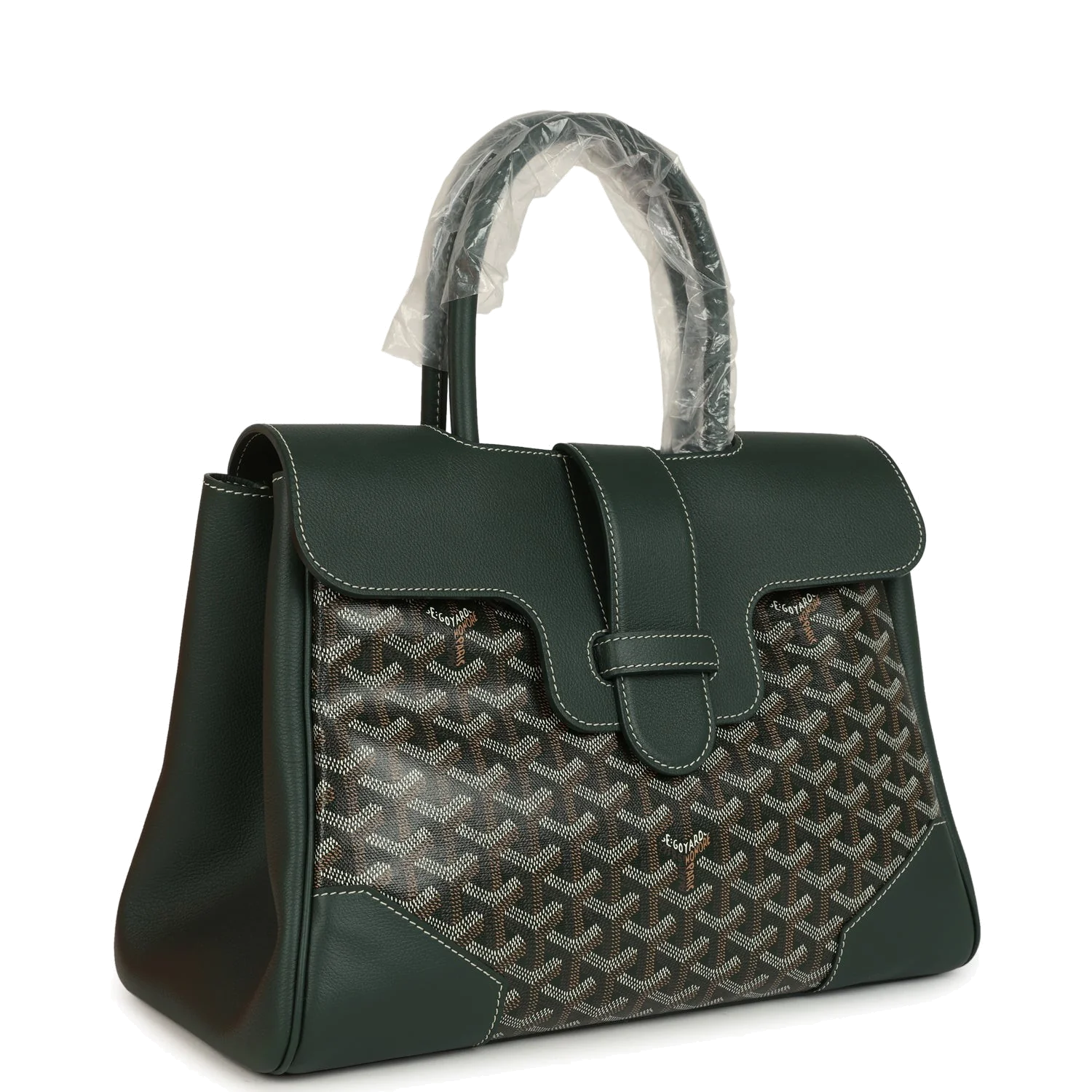Goyard Saigon Tote Dark Green Goyardine Canvas — фото 3