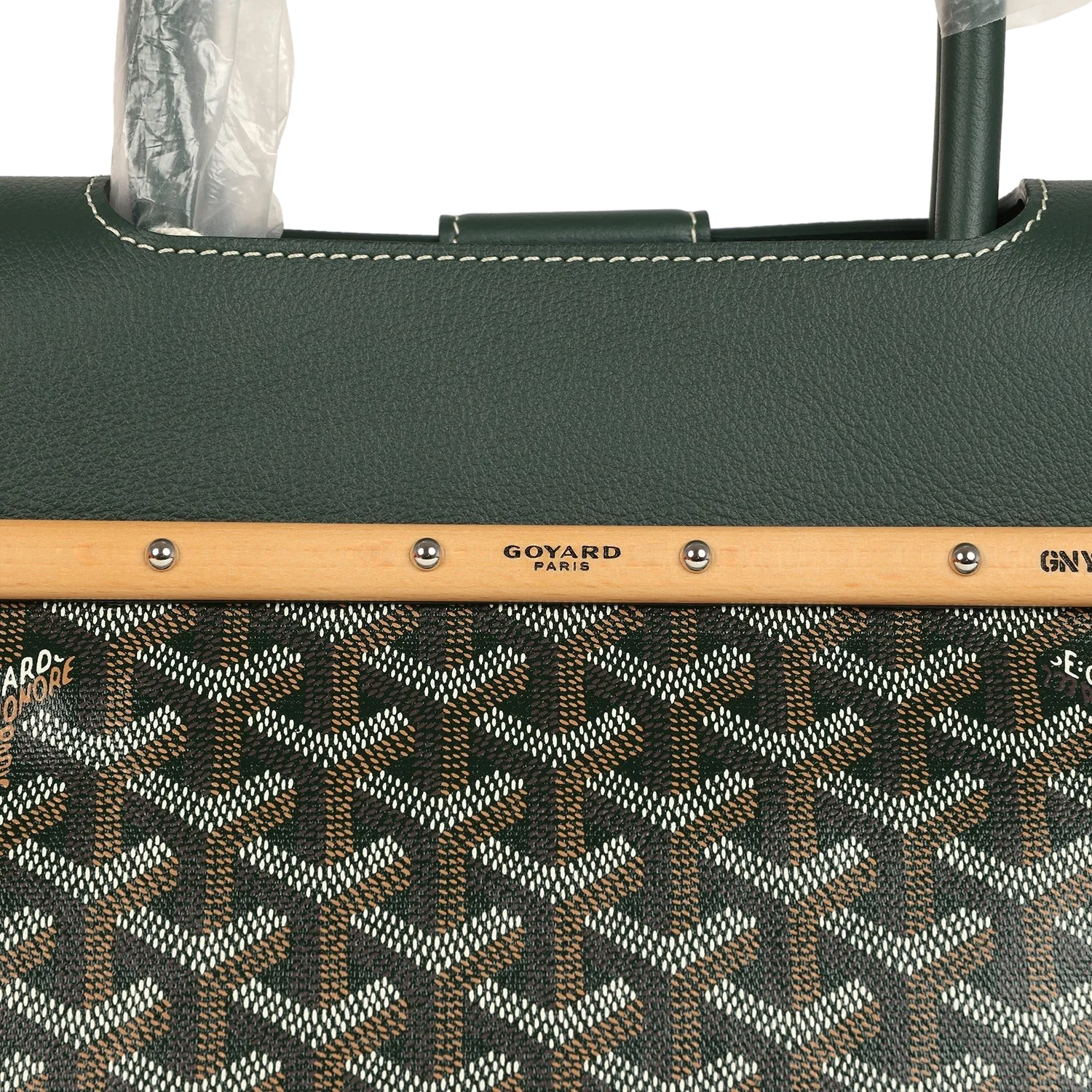 Goyard Saigon Tote Dark Green Goyardine Canvas — фото 8