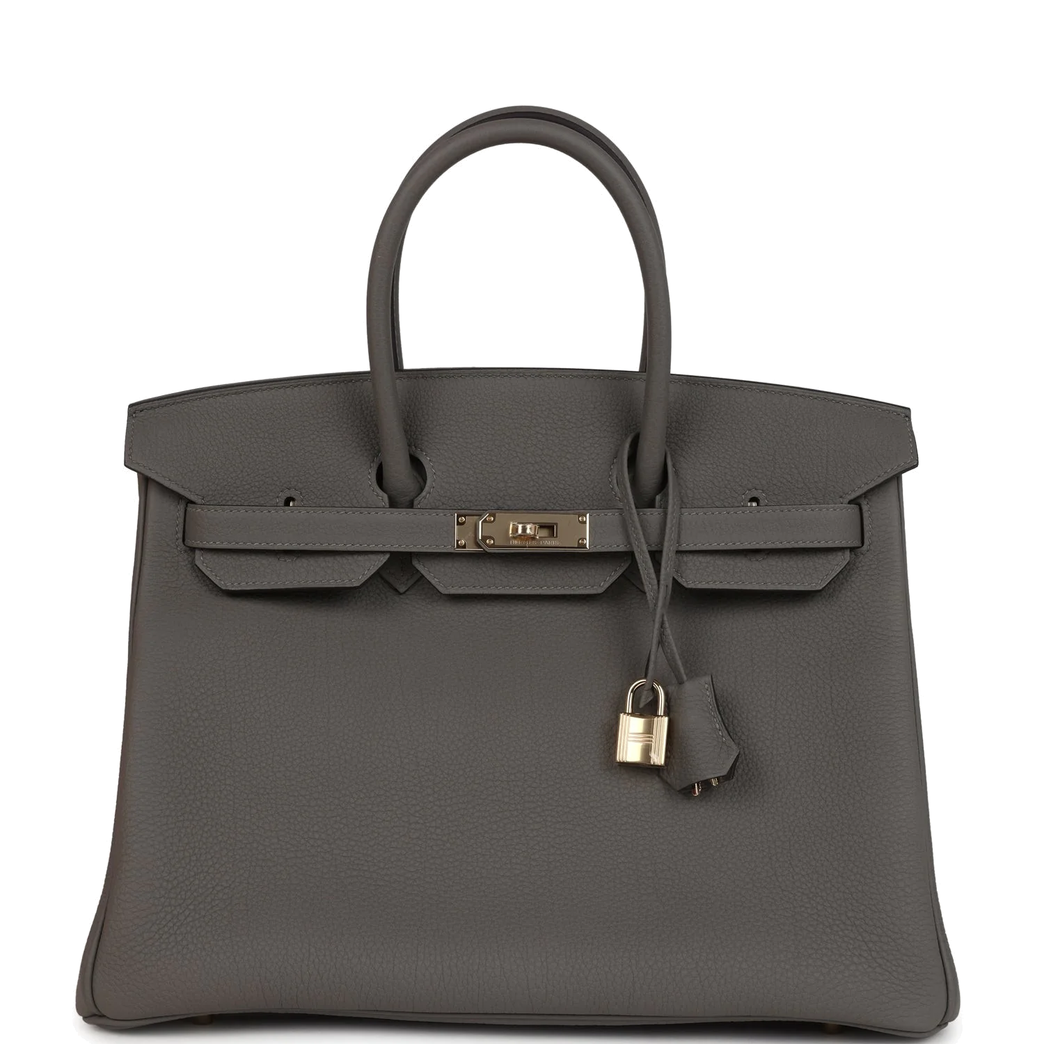 Hermes Birkin 35 Gris Meyer Togo Permabrass Hardware Серый Мейер — фото 2