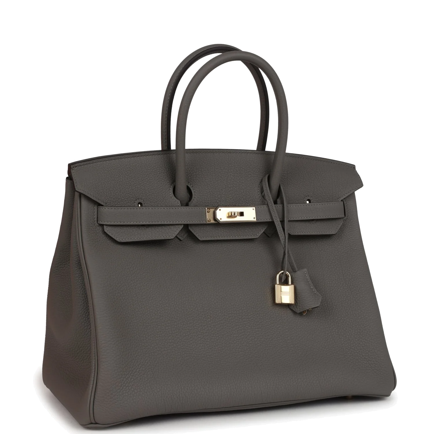 Hermes Birkin 35 Gris Meyer Togo Permabrass Hardware Серый Мейер — фото 3