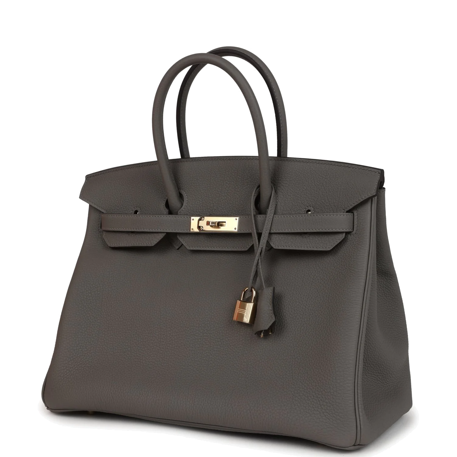 Hermes Birkin 35 Gris Meyer Togo Permabrass Hardware Серый Мейер — фото 6