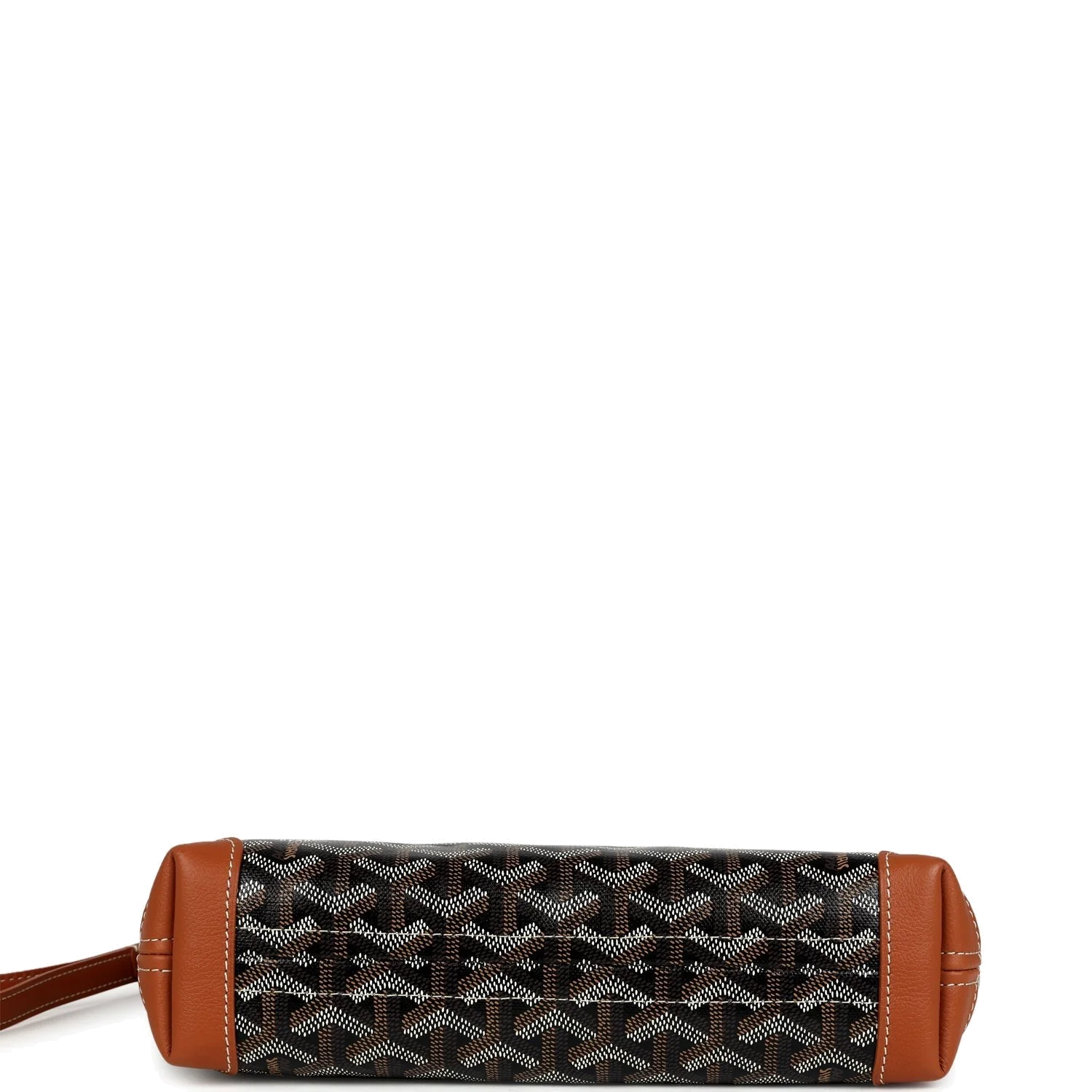 Goyard Cuir Goyardine Canvas Black and Tan Conti Pouch — фото 7