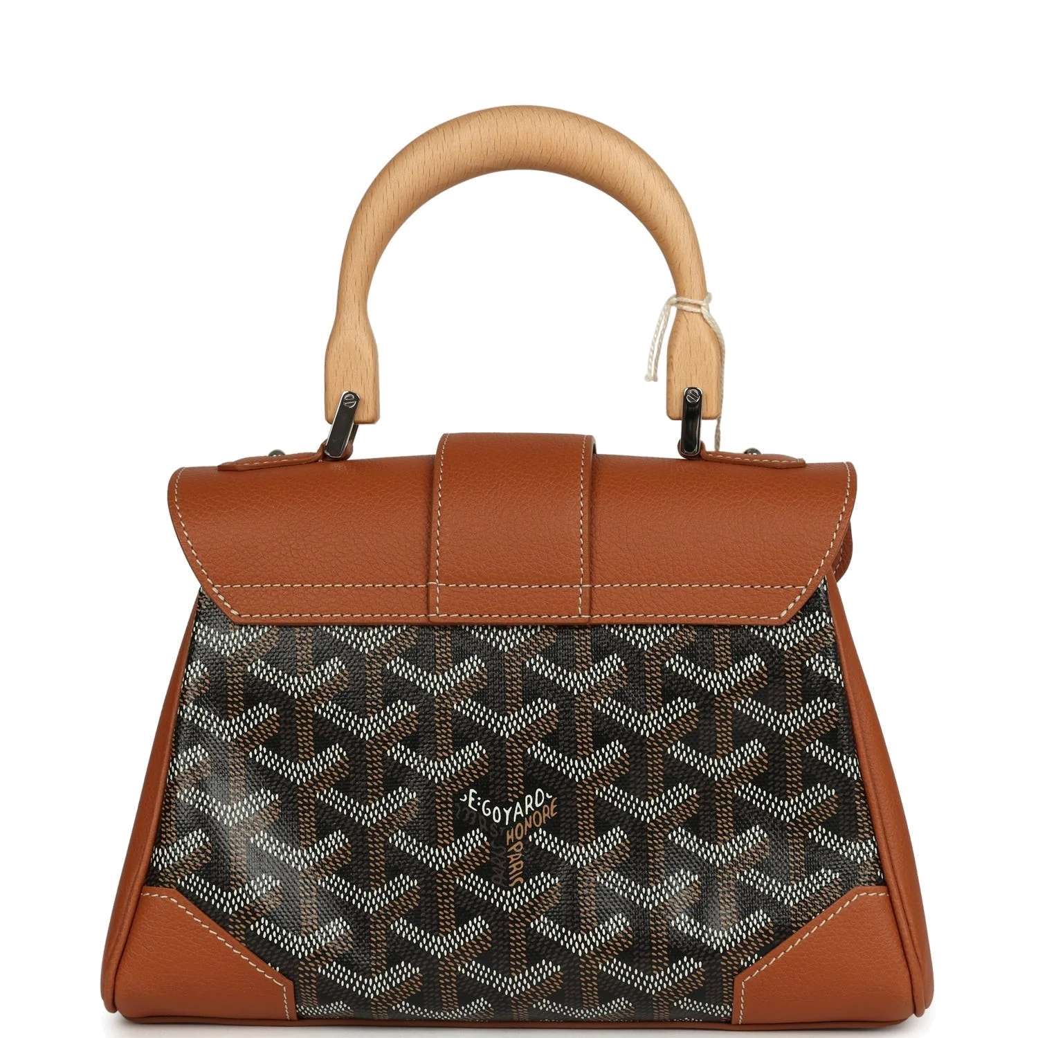 Goyard Saigon Souple Mini Bag Black and Brown Goyardine Canvas — фото 5