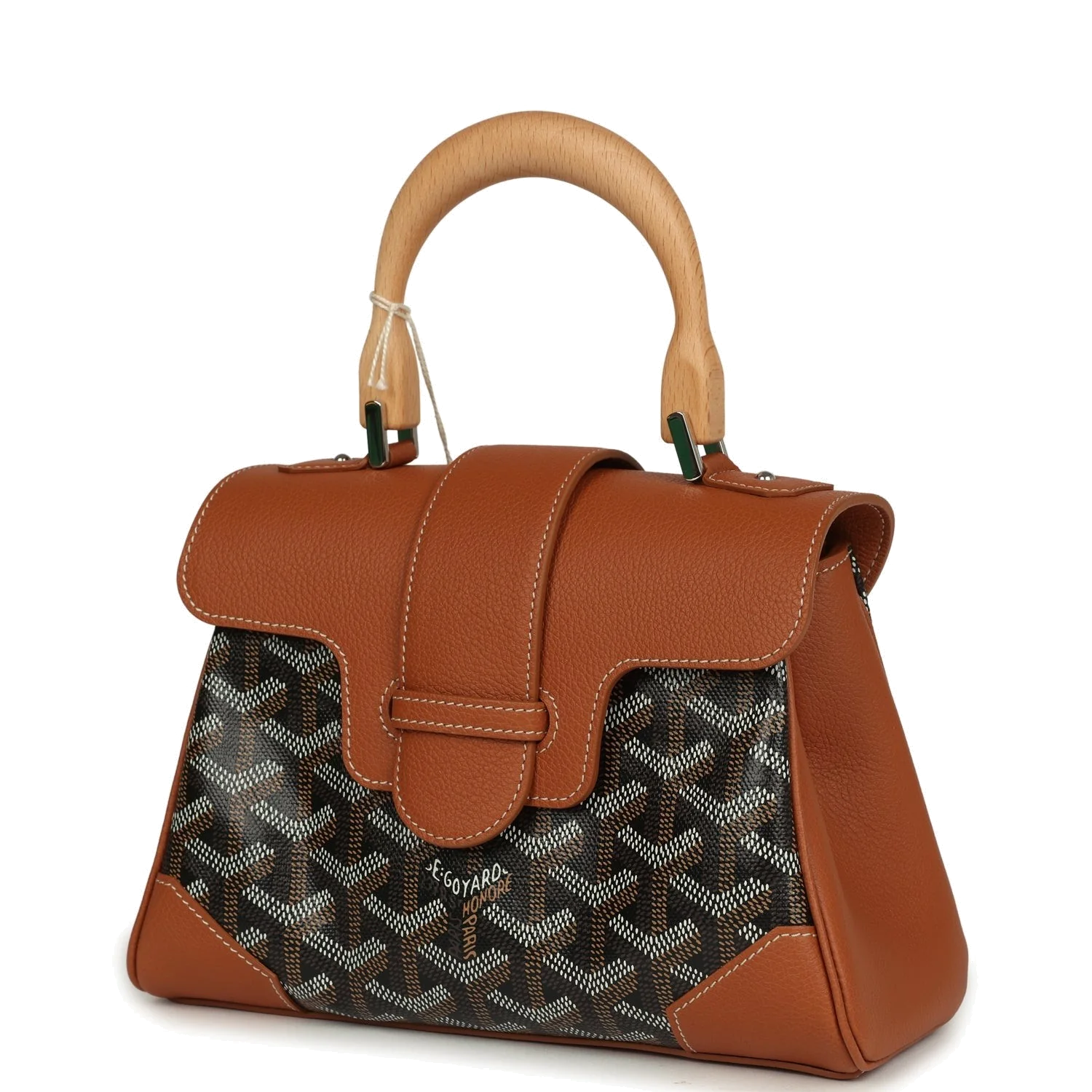 Goyard Saigon Souple Mini Bag Black and Brown Goyardine Canvas — фото 6