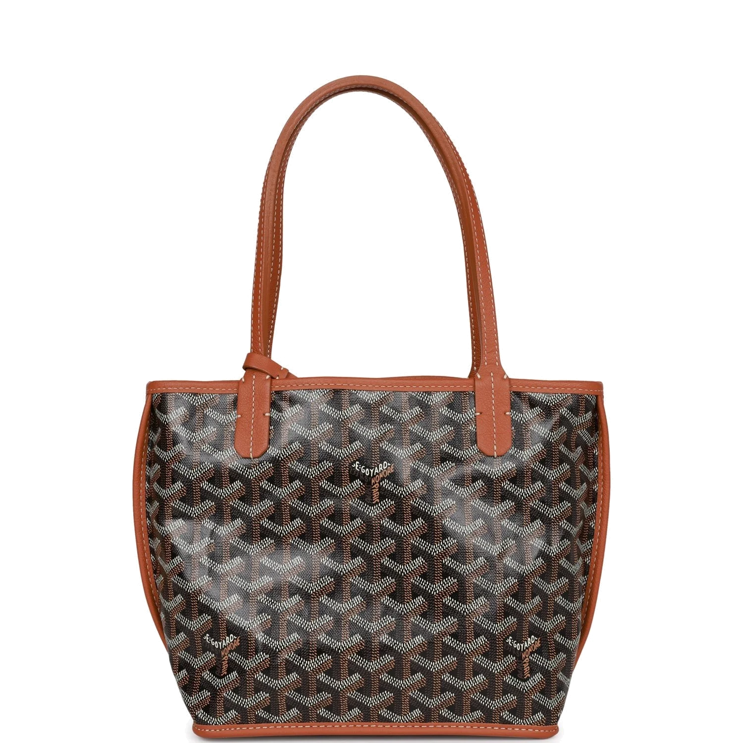 Goyard Goyardine Black Anjou Mini Reversible Tote Bag — фото 5