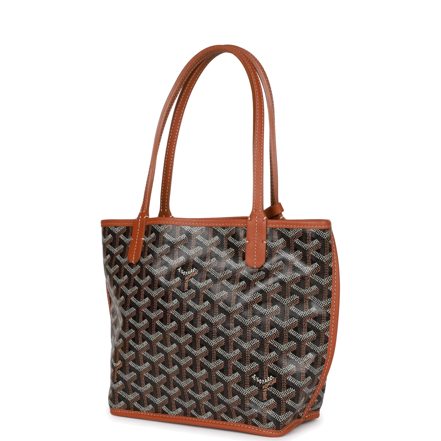 Goyard Goyardine Black Anjou Mini Reversible Tote Bag — фото 6