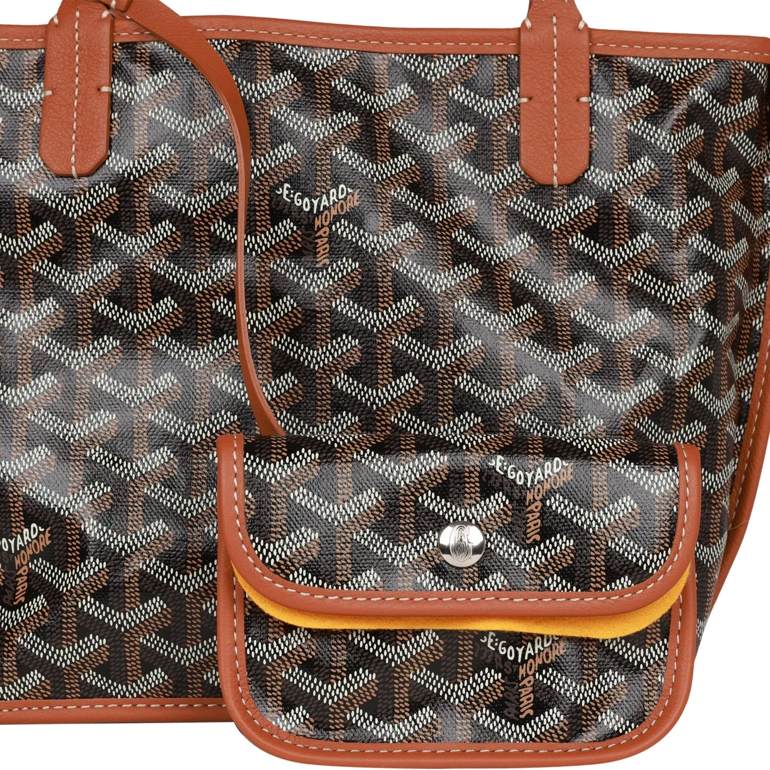 Goyard Goyardine Black Anjou Mini Reversible Tote Bag — фото 7