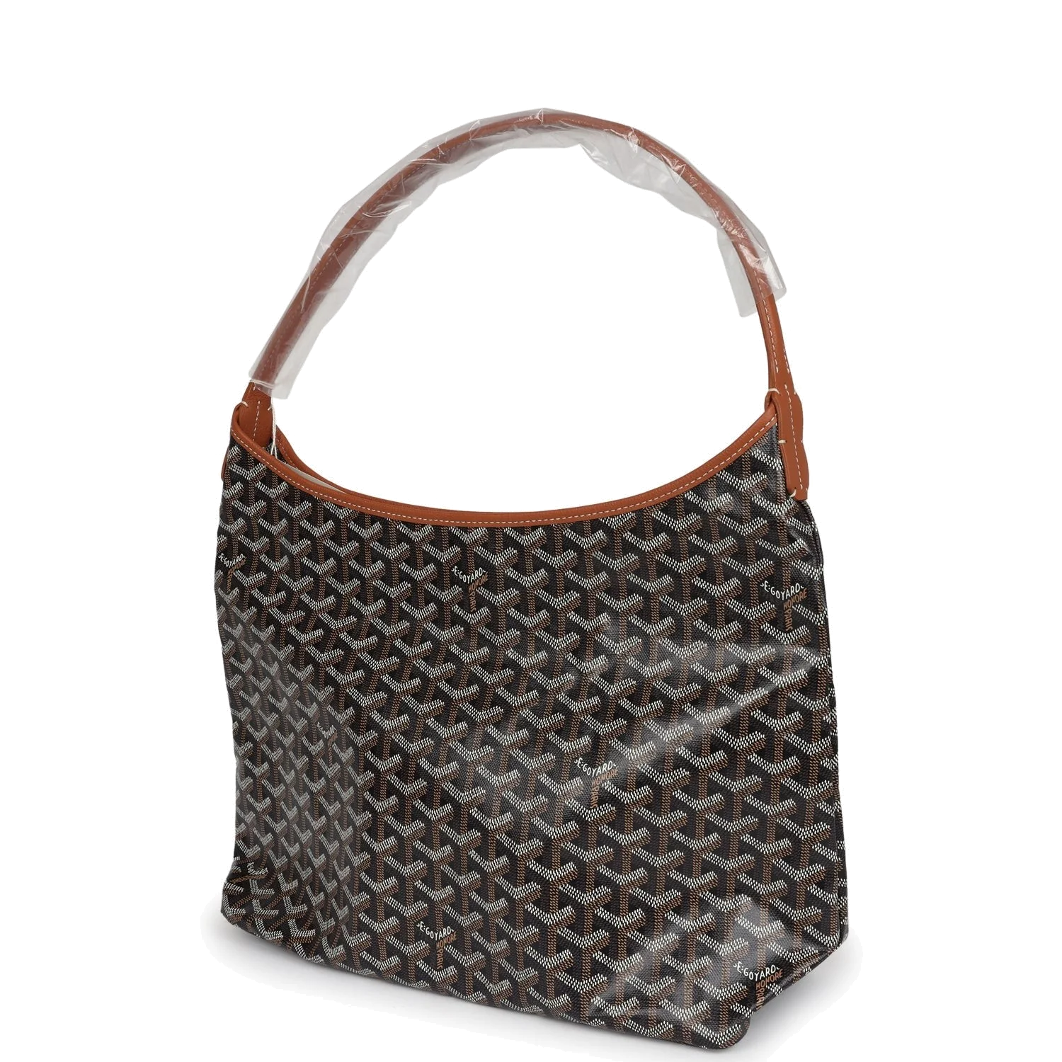 Goyard Goyardine Black and Brown Boheme PM Hobo Bag — фото 5