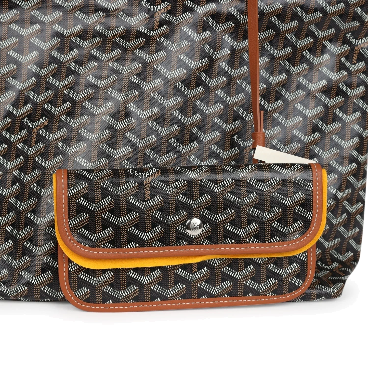 Goyard Goyardine Black and Brown Boheme PM Hobo Bag — фото 8